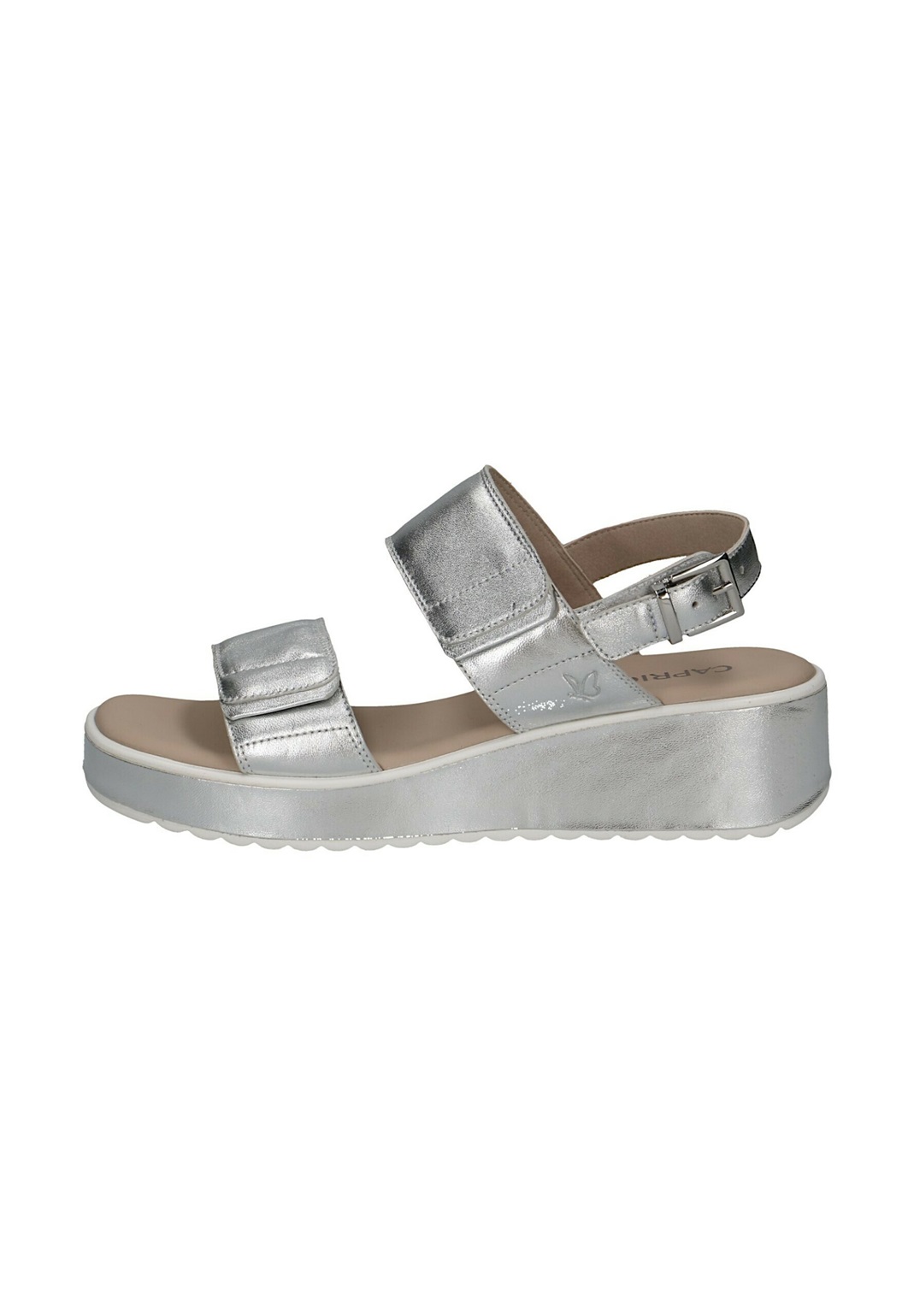 Caprice MIT CAP MEMOTION - Plateausandalette - silver/silberfarben