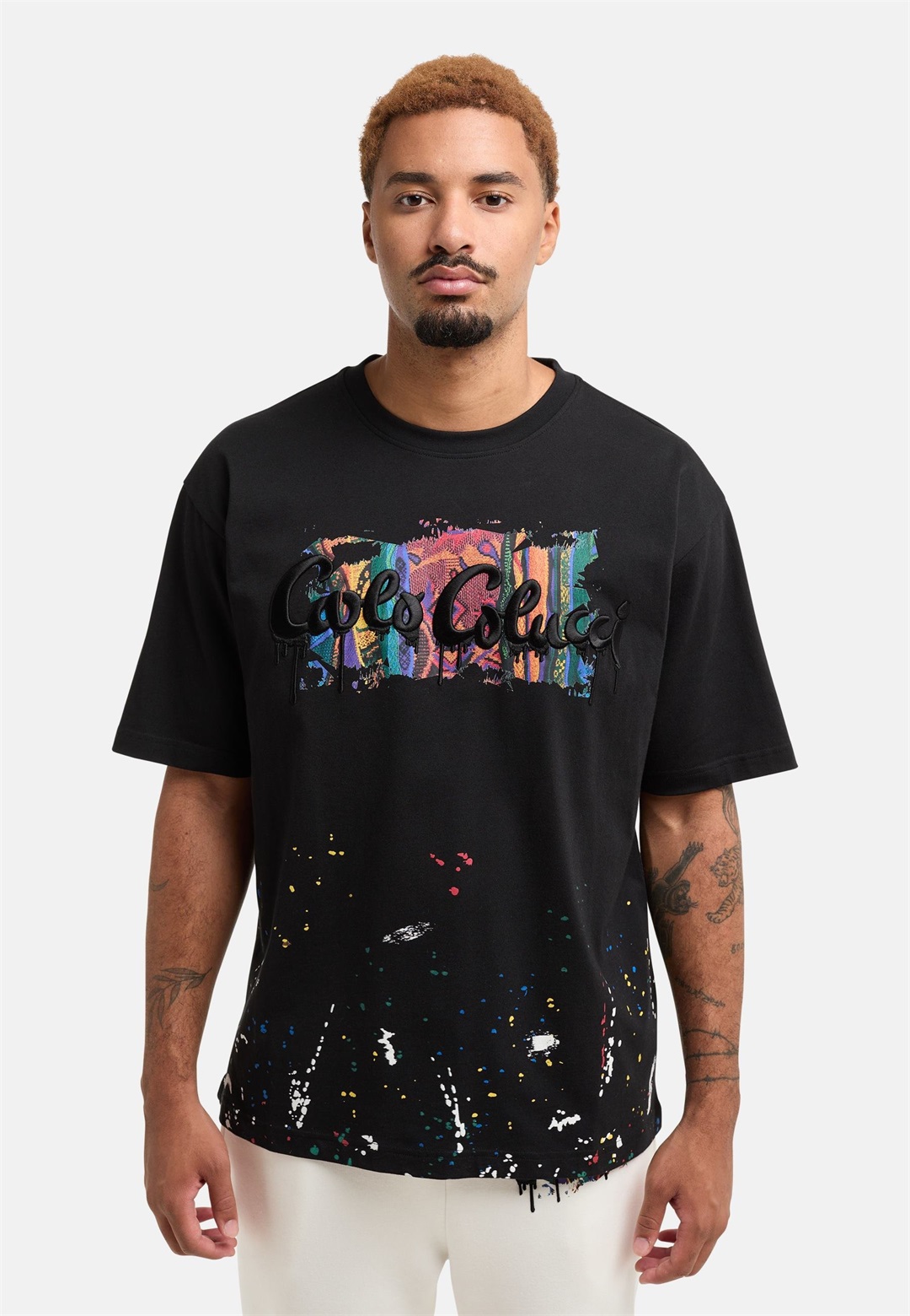 Carlo Colucci T-Shirt print - black/schwarz