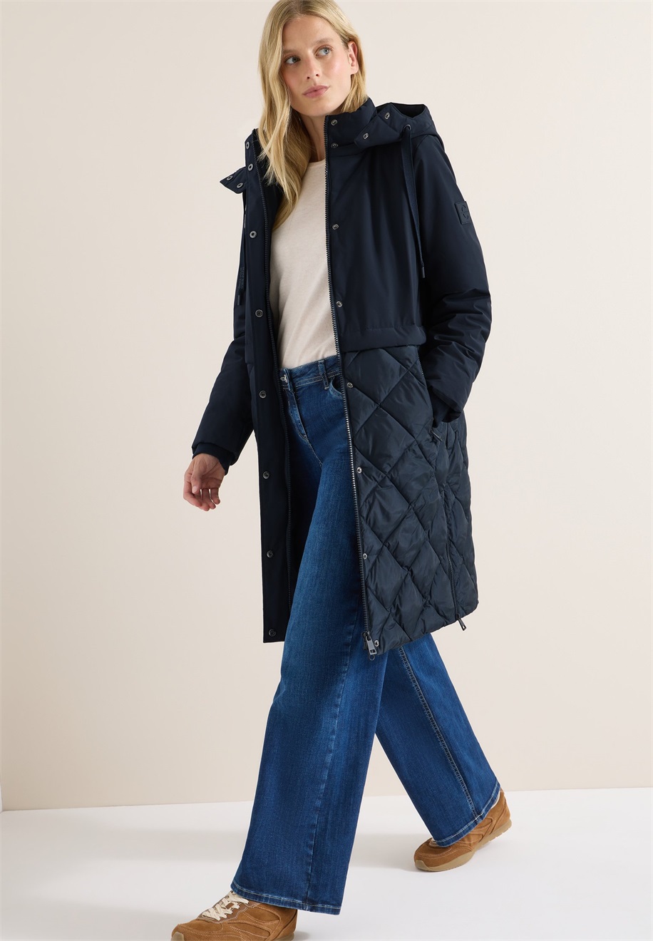 Cecil MIT STRUKTUR - Wintermantel - blau/dunkelblau