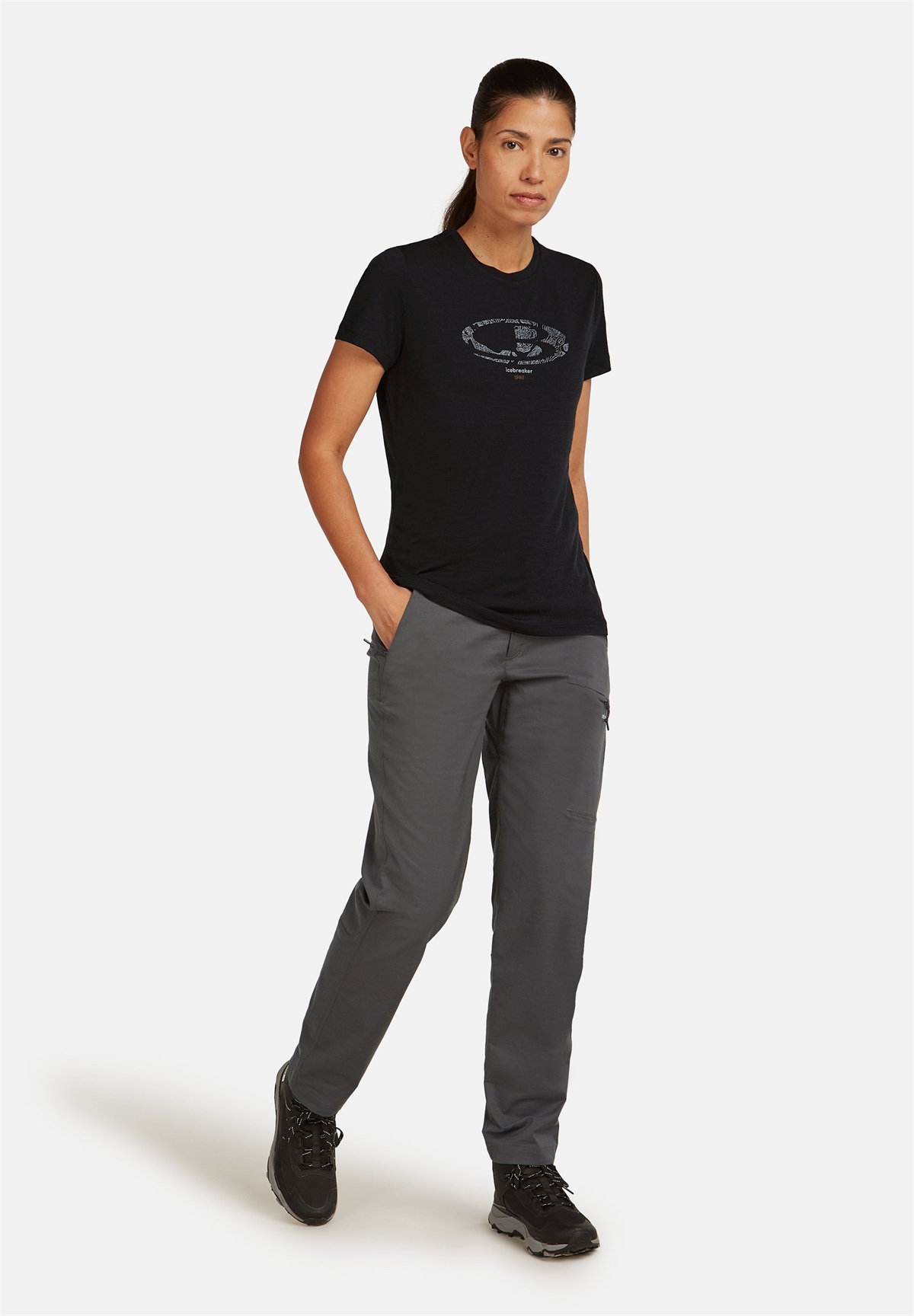 icebreaker LITE 30 ANNIVERSARY - T-Shirt print - black/schwarz