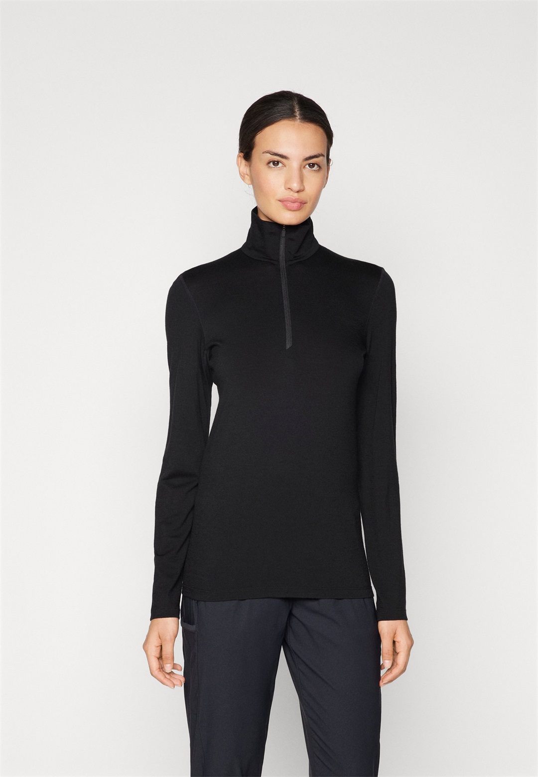 icebreaker WOMEN HALF ZIP - Unterhemd/-shirt - black/schwarz