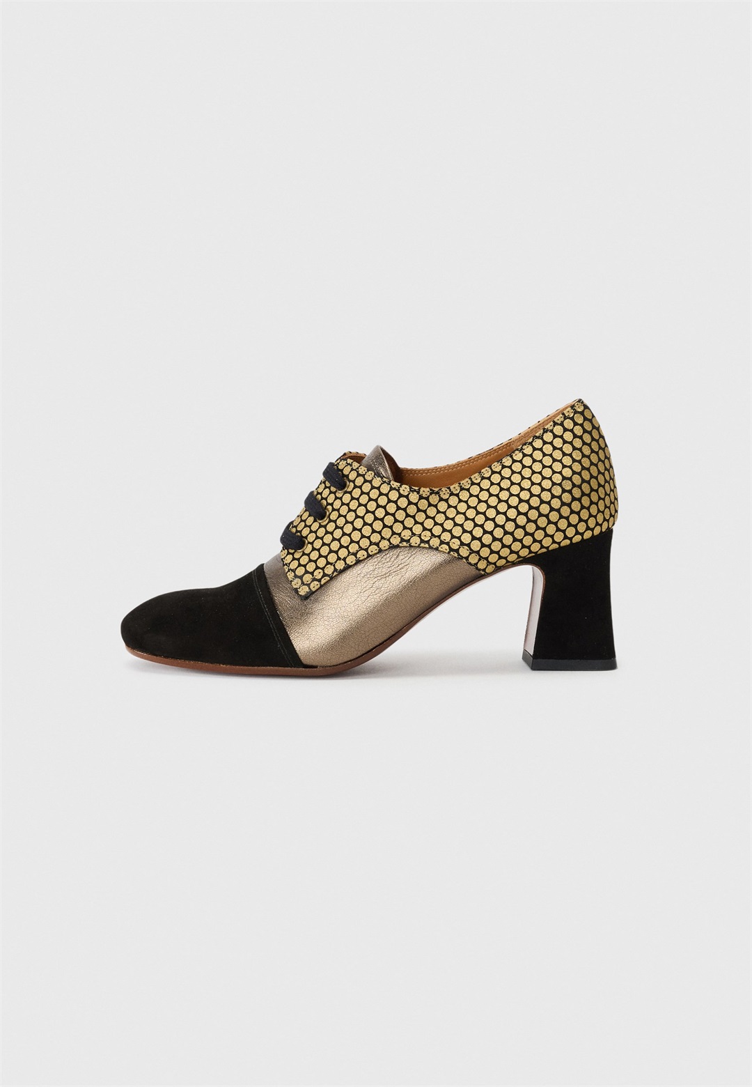 Chie Mihara FADRI - Schnürpumps - dali plomo/moony gold-coloured/schwarz