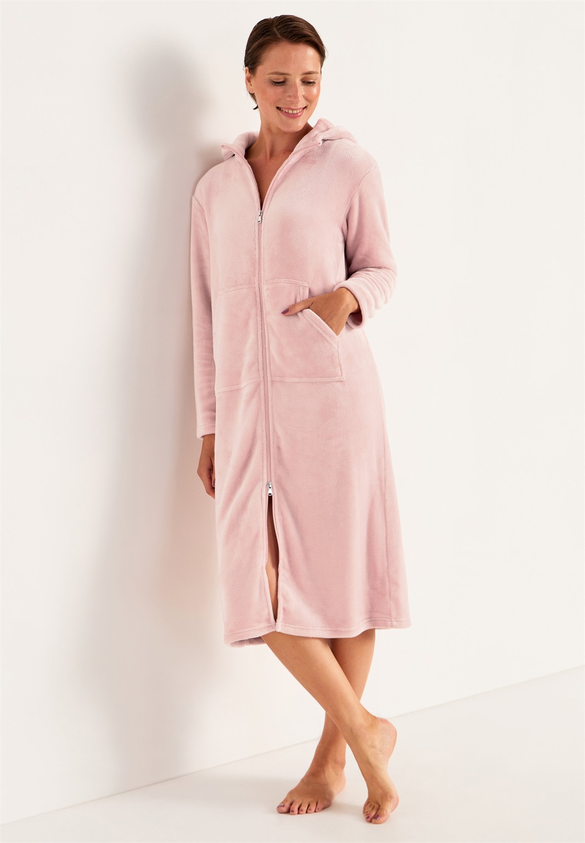 Cellbes of Sweden WITH POCKETS AT THE FRONT - Bademantel - old rose/rosa