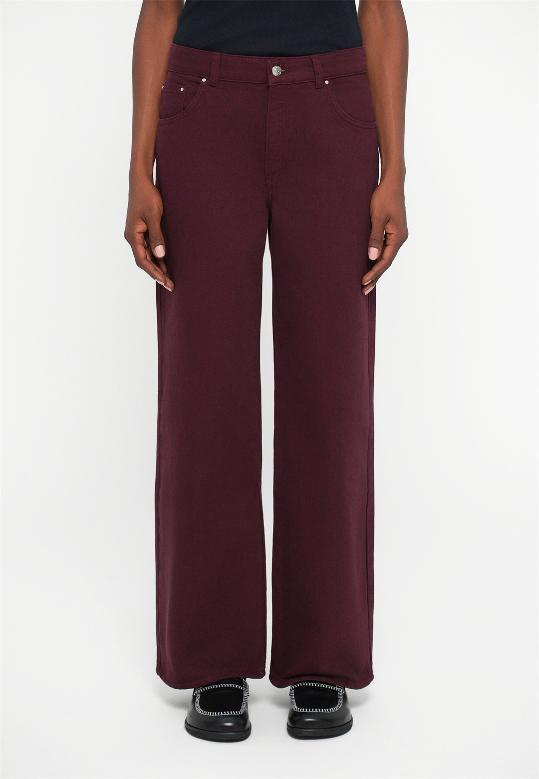 Claudie Pierlot PLATANE - Wide Leg - lie de vin/dunkelrot