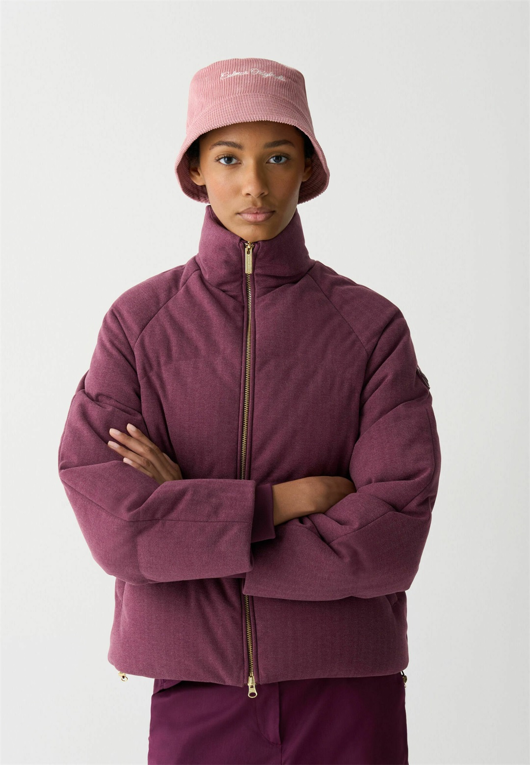 Colmar Originals CHEVRON DESIGN - Daunenjacke - berry/beere