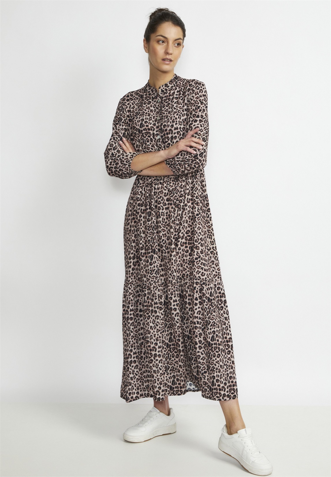 Cream CRAlora - Maxikleid - animal neutral/braun