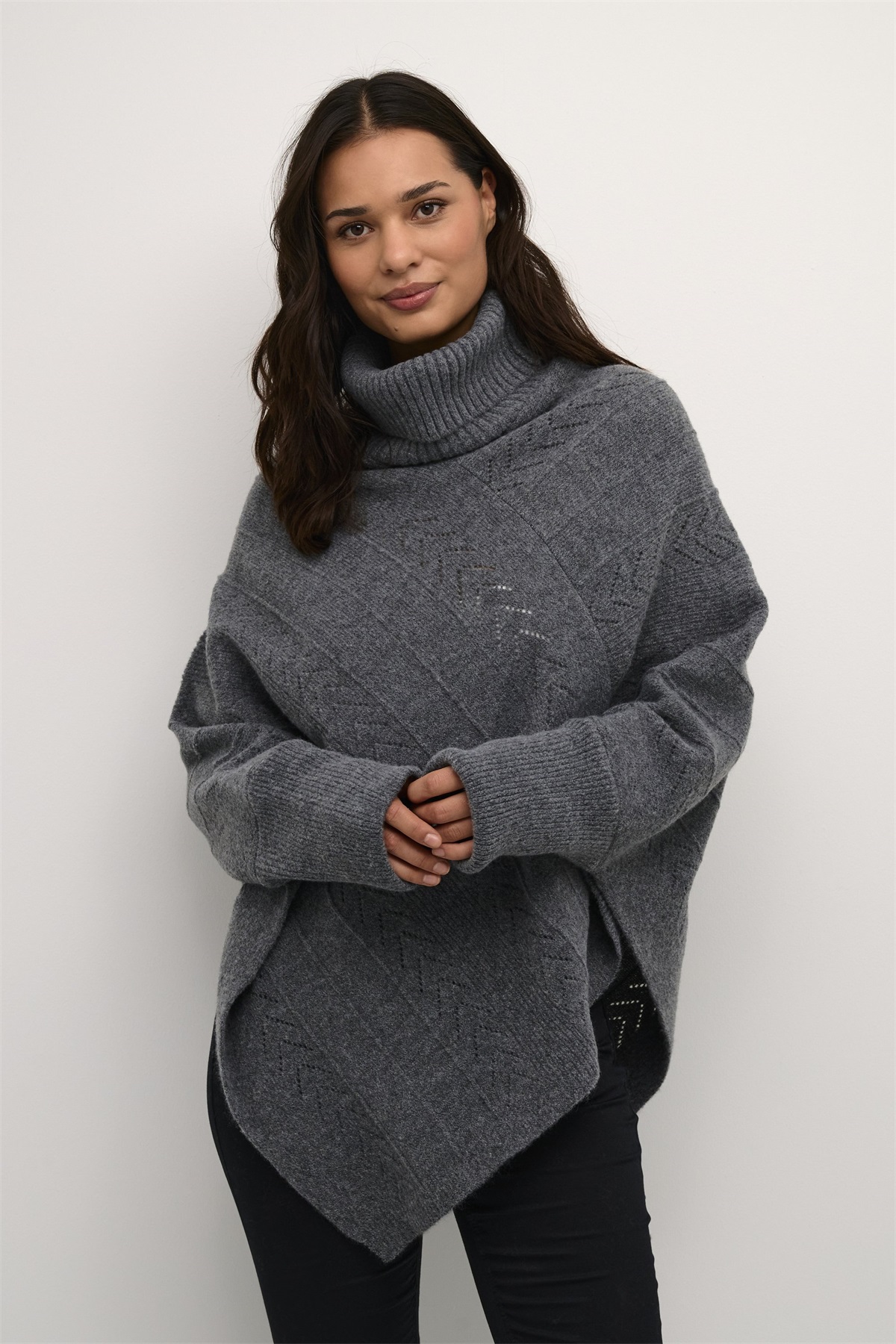 Cream HOLIDAY TURTELNECK - Cape - asphalt melange/grau-meliert