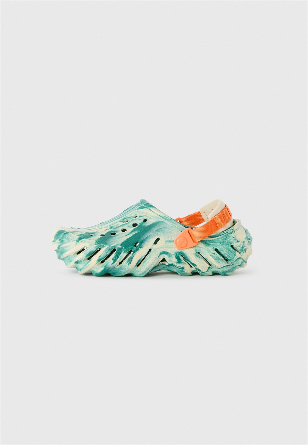Crocs ECHO MARBLED UNISEX - Clogs - bone/multi-cooured/taupe