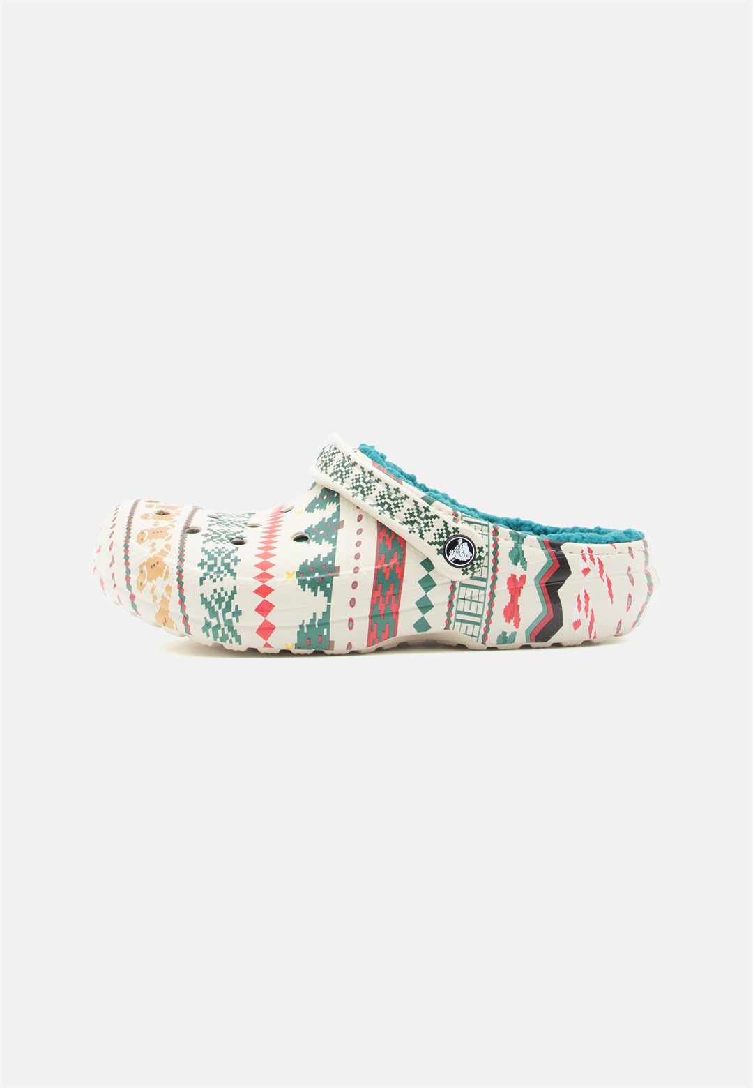 Crocs CLASSIC LINED FAIR ISLE UNISEX - Hausschuh - bone/taupe