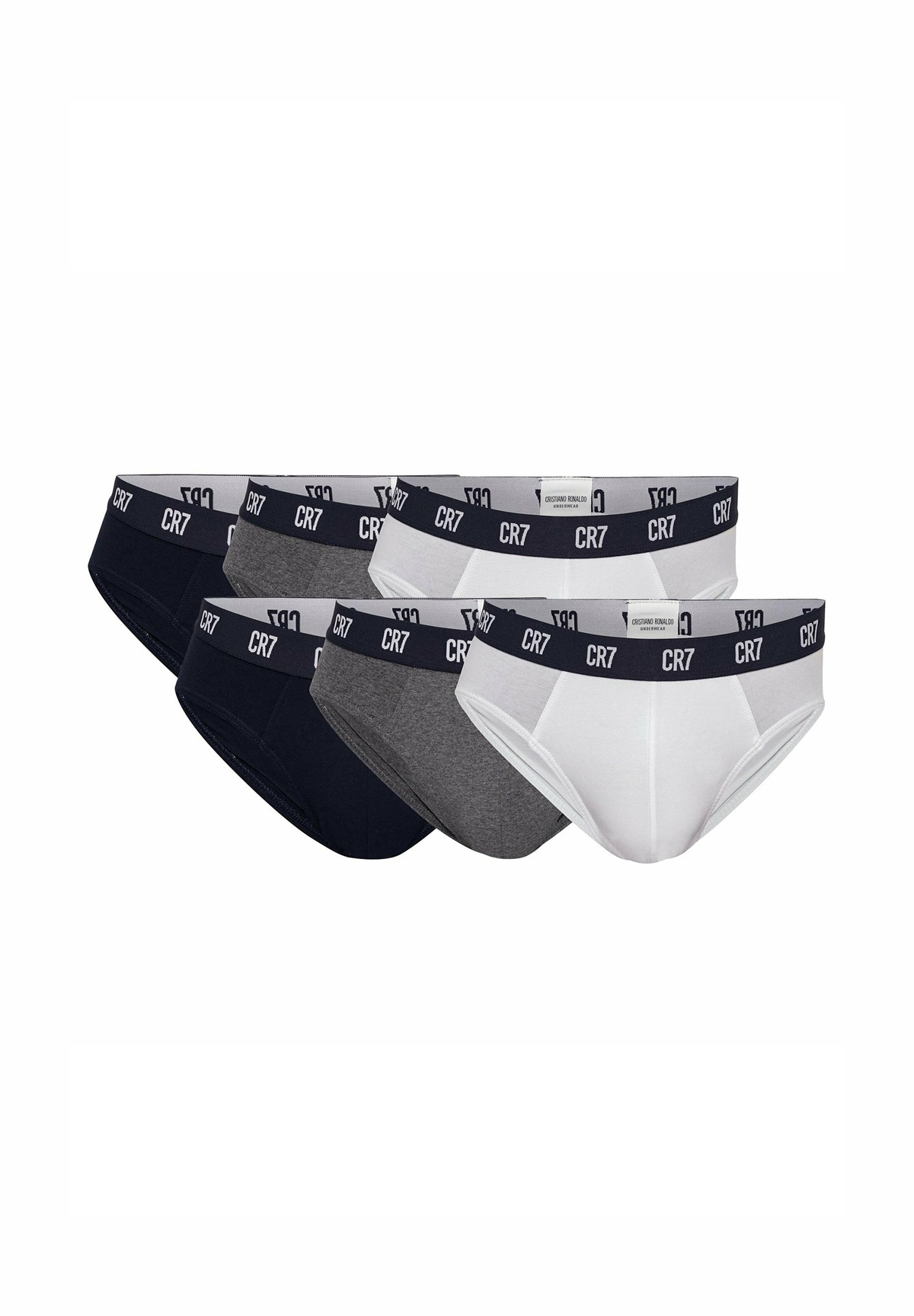 Cristiano Ronaldo CR7 6 PACK - Slip - weiß grau dunkelblau/schwarz