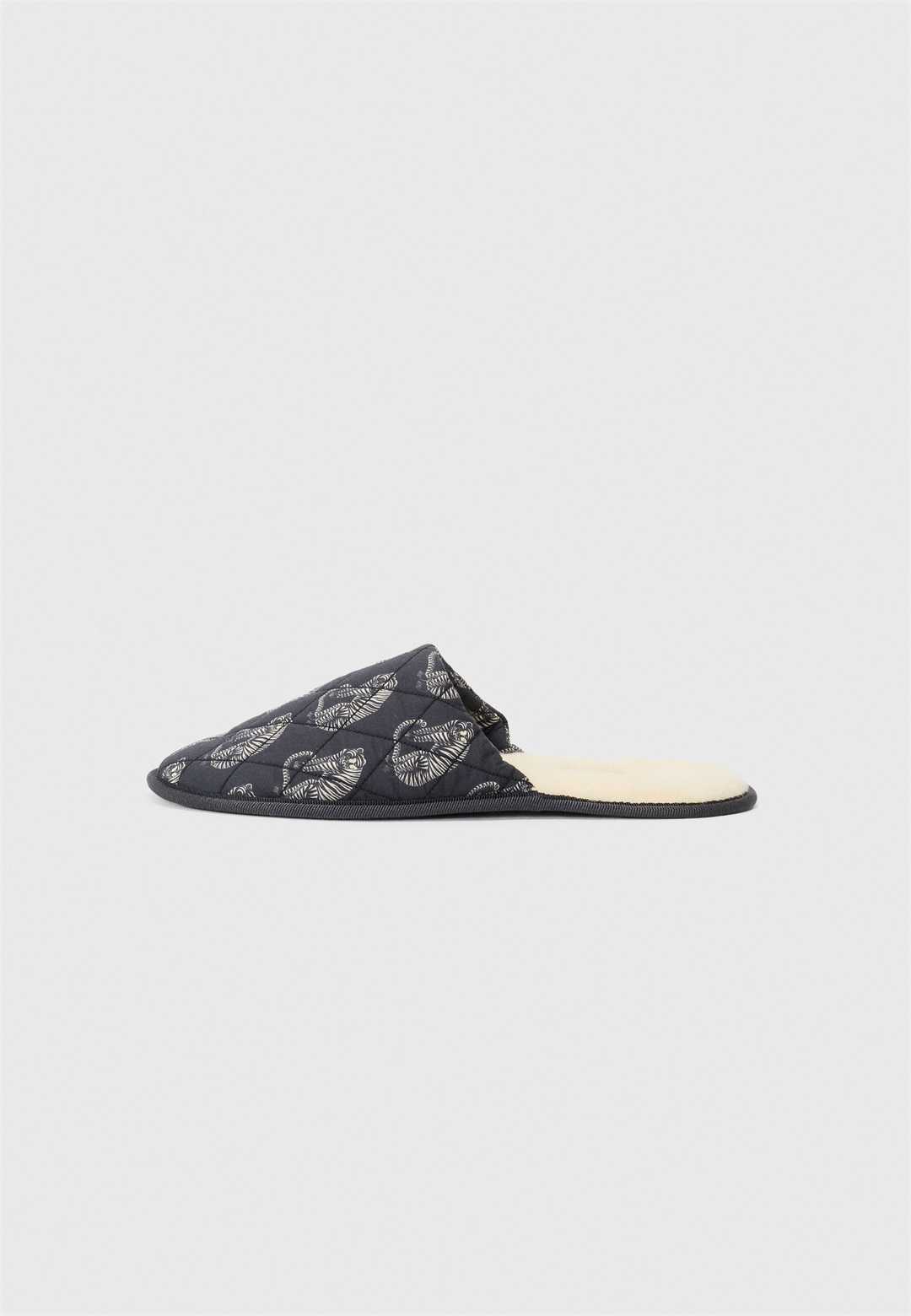 Desmond & Dempsey Hausschuh - tiger black/cream/schwarz
