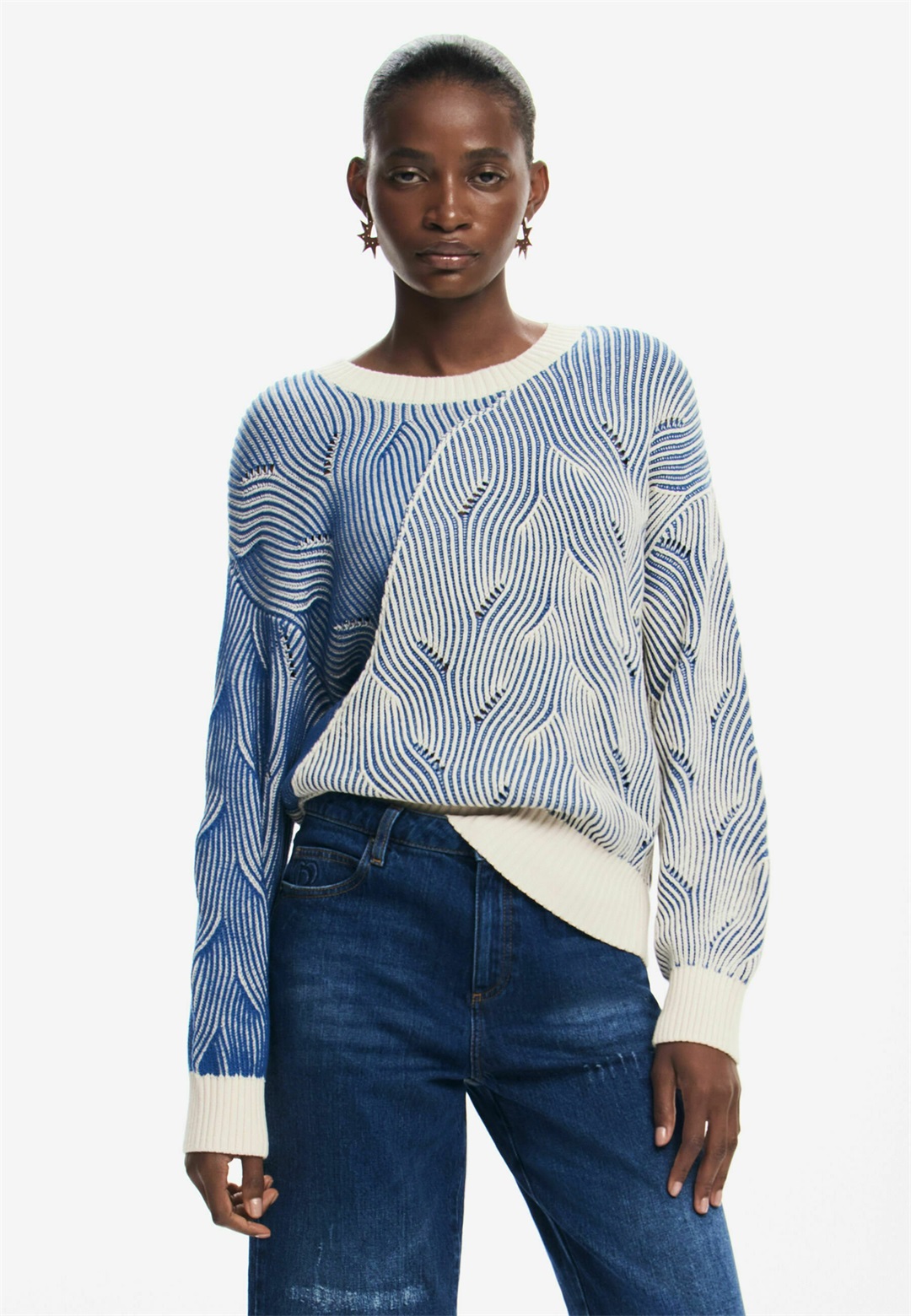 Desigual Strickpullover - blue denim