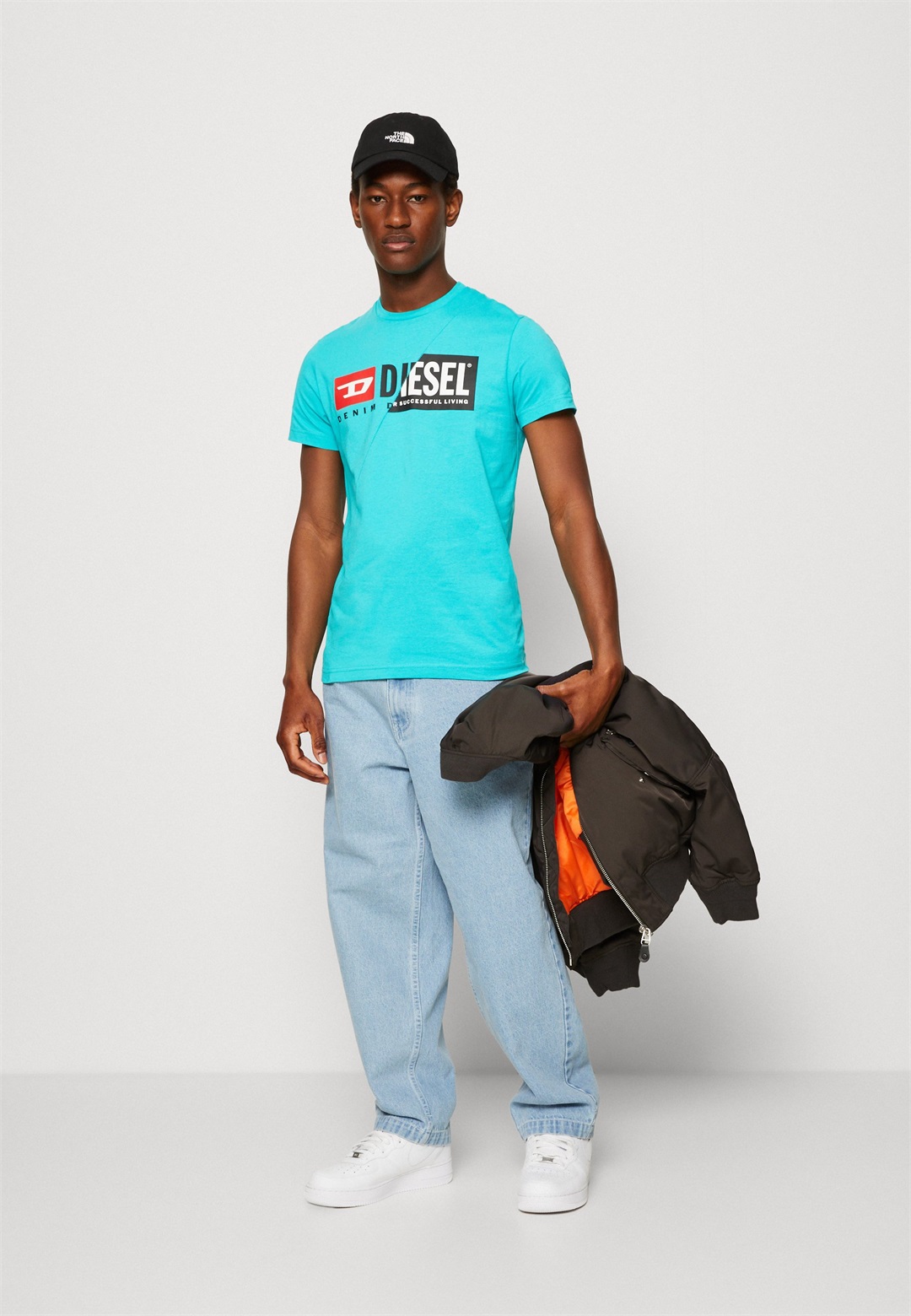 Diesel BROKEN LOGO DIEGO FIT UNISEX - T-Shirt print - mint