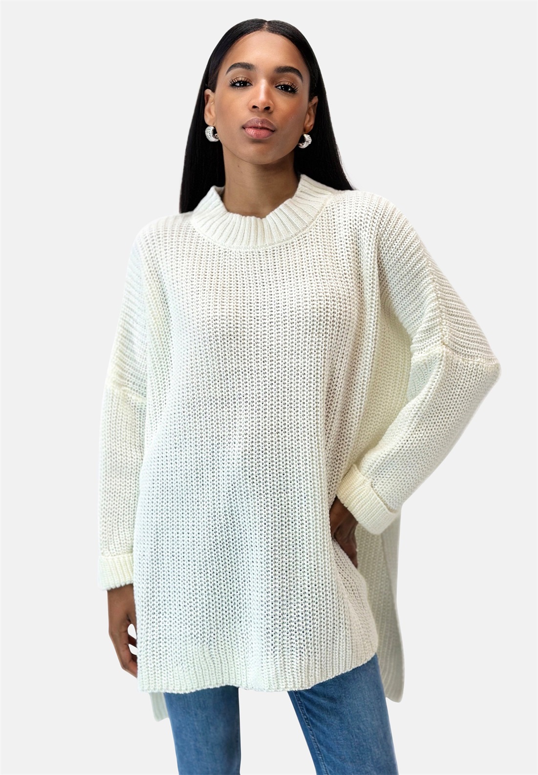 Elara Strickpullover - weiß
