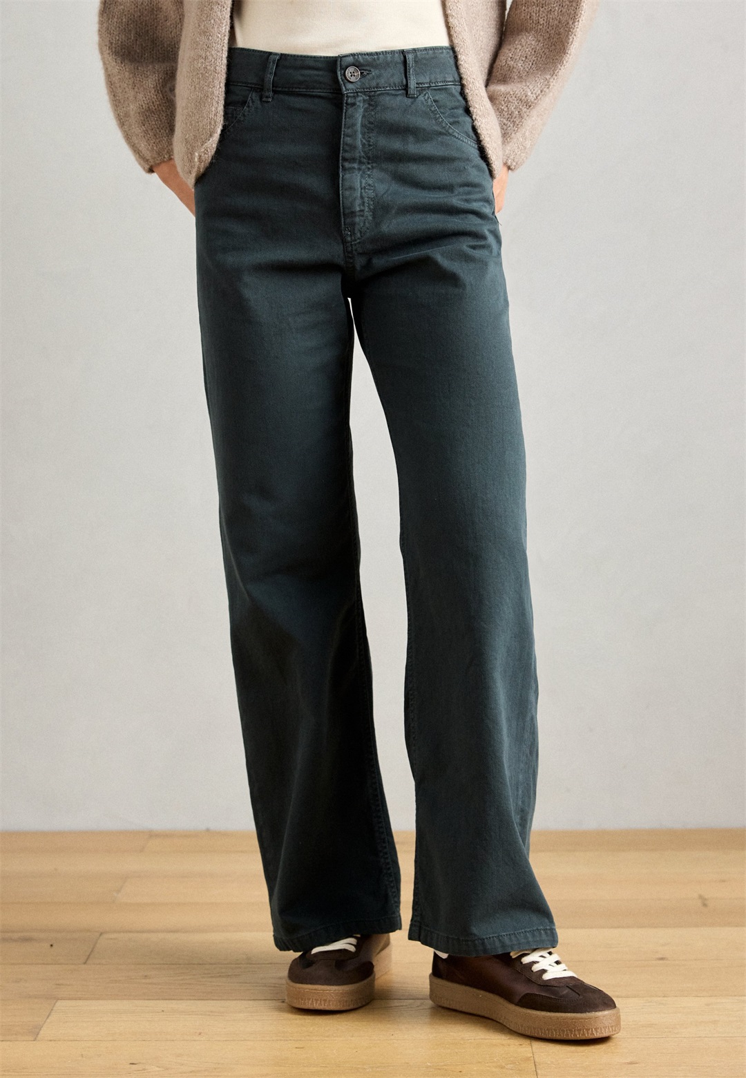 Ecoalf VALLEY PANTS WOMAN - Stoffhose - shadow black/schwarz