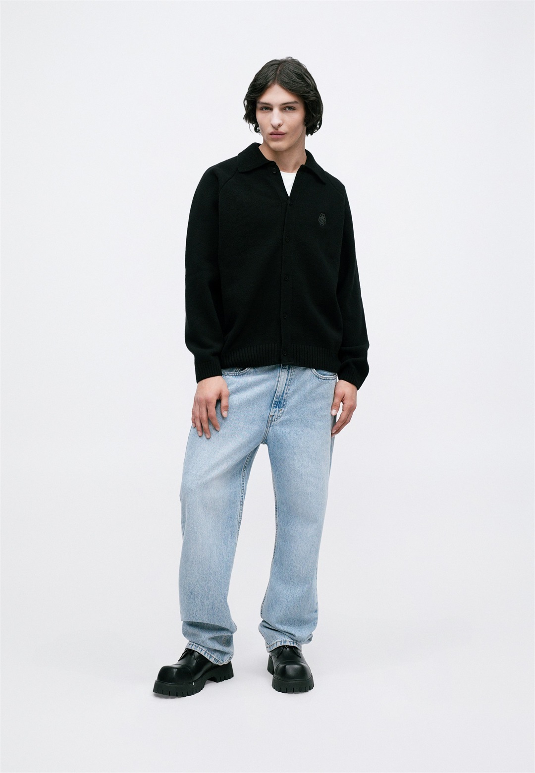 Edwin MARS CARDIGAN UNISEX - Strickjacke - black/schwarz