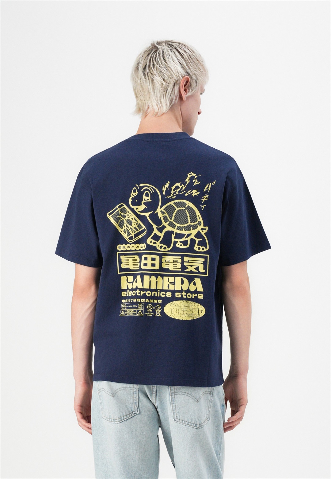 Edwin KAMERA UNISEX - T-Shirt print - maritime blue/dunkelblau