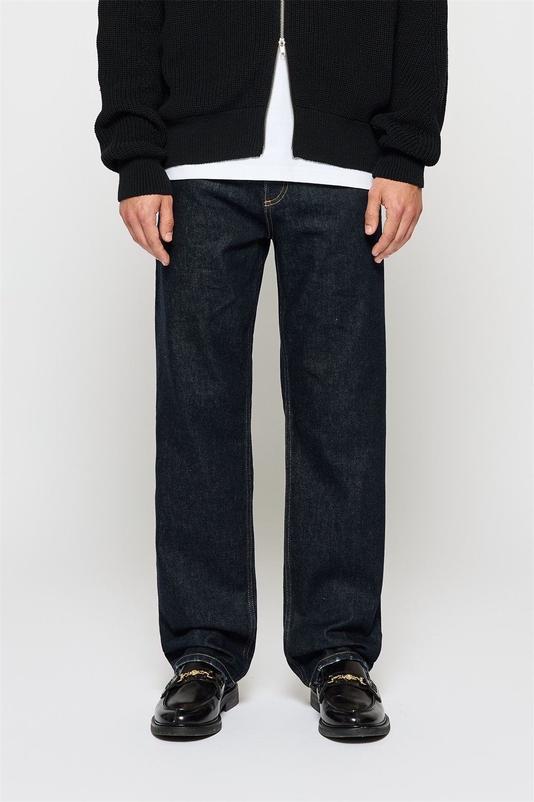 EIGHTYFIVE DISTRESSED UNISEX - Baggy Jeans - Dark-Blue/dark-blue denim