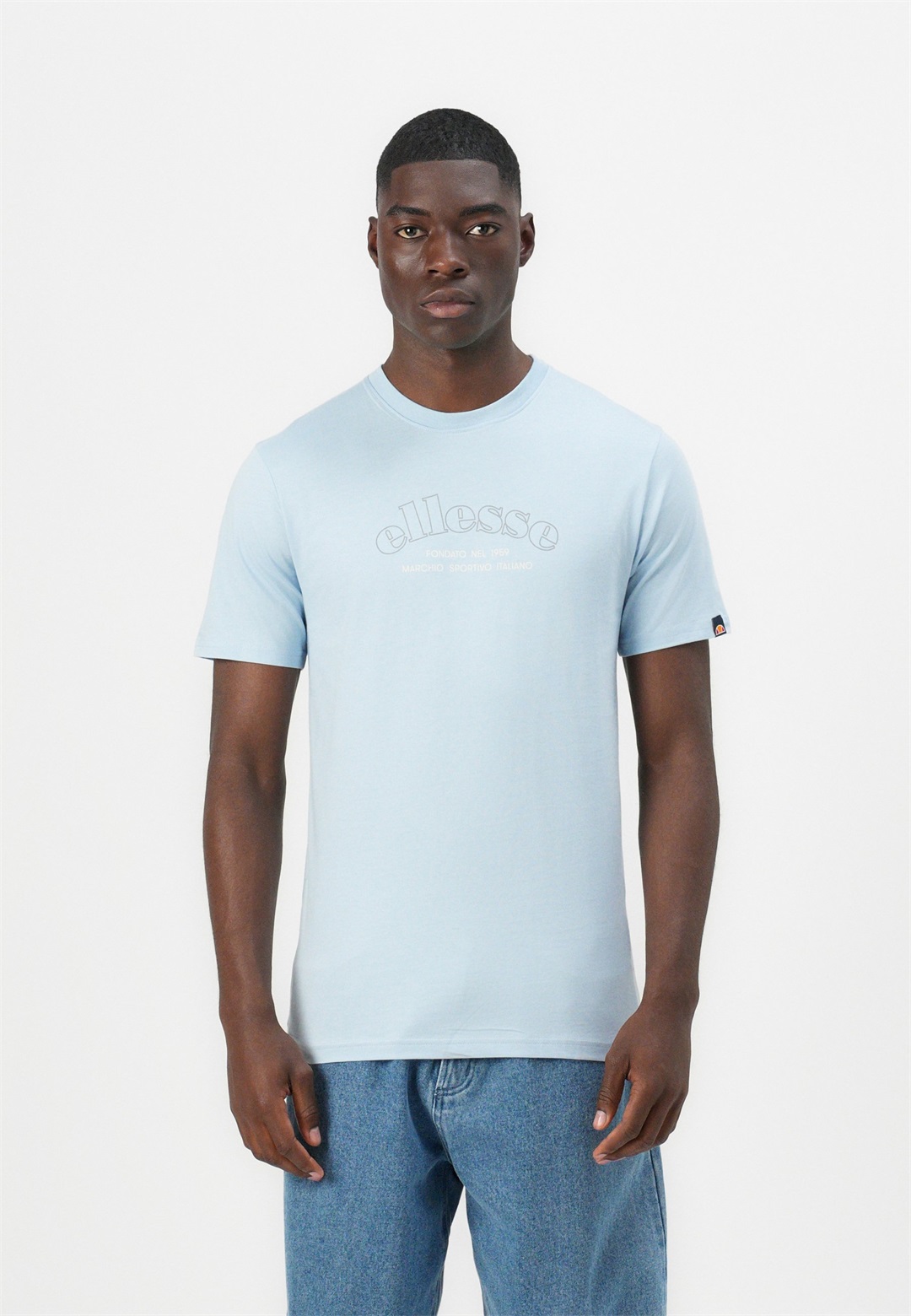 Ellesse QUESCO TEE - T-Shirt print - light blue/hellblau