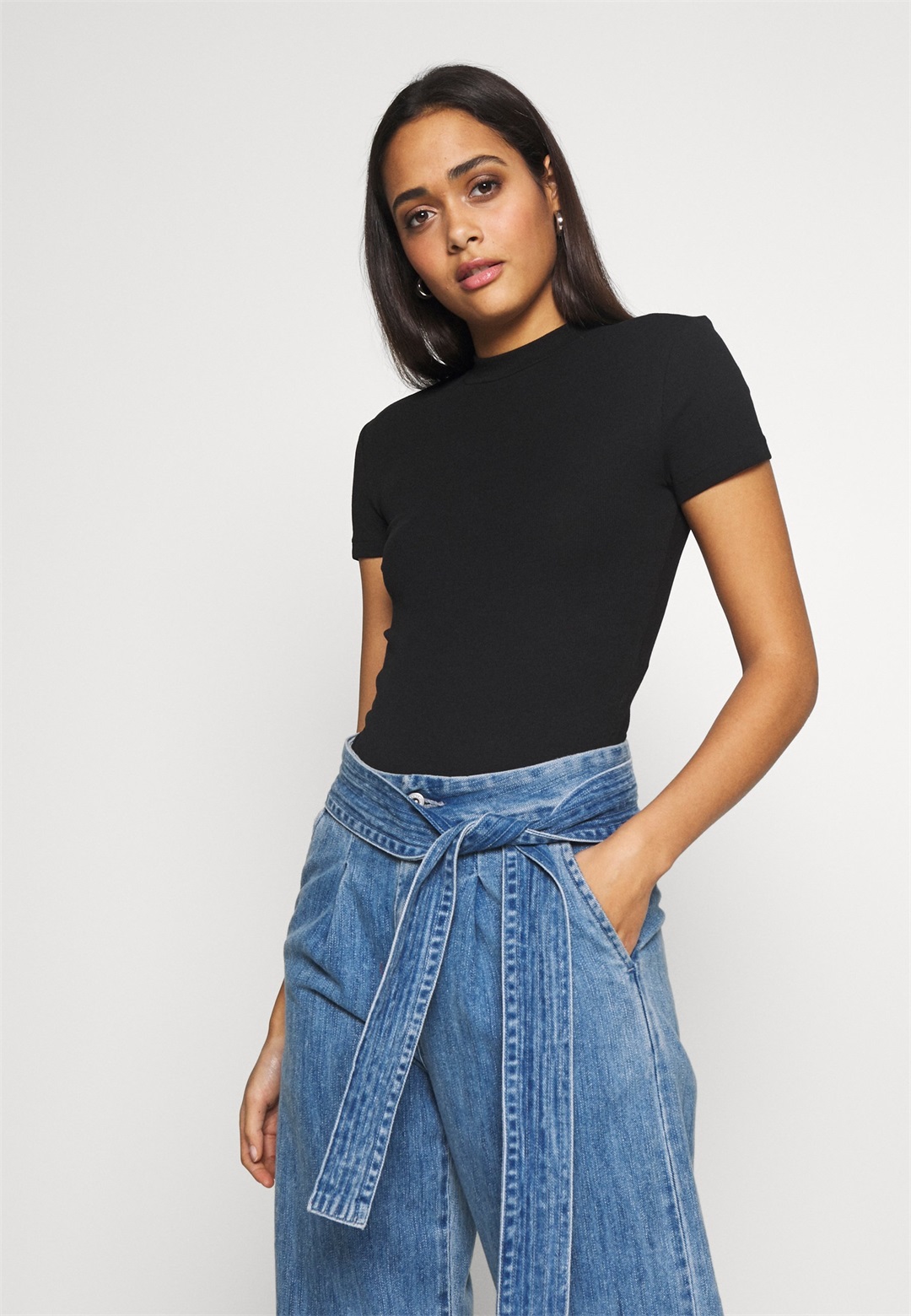 Even&Odd T-Shirt basic - black/schwarz