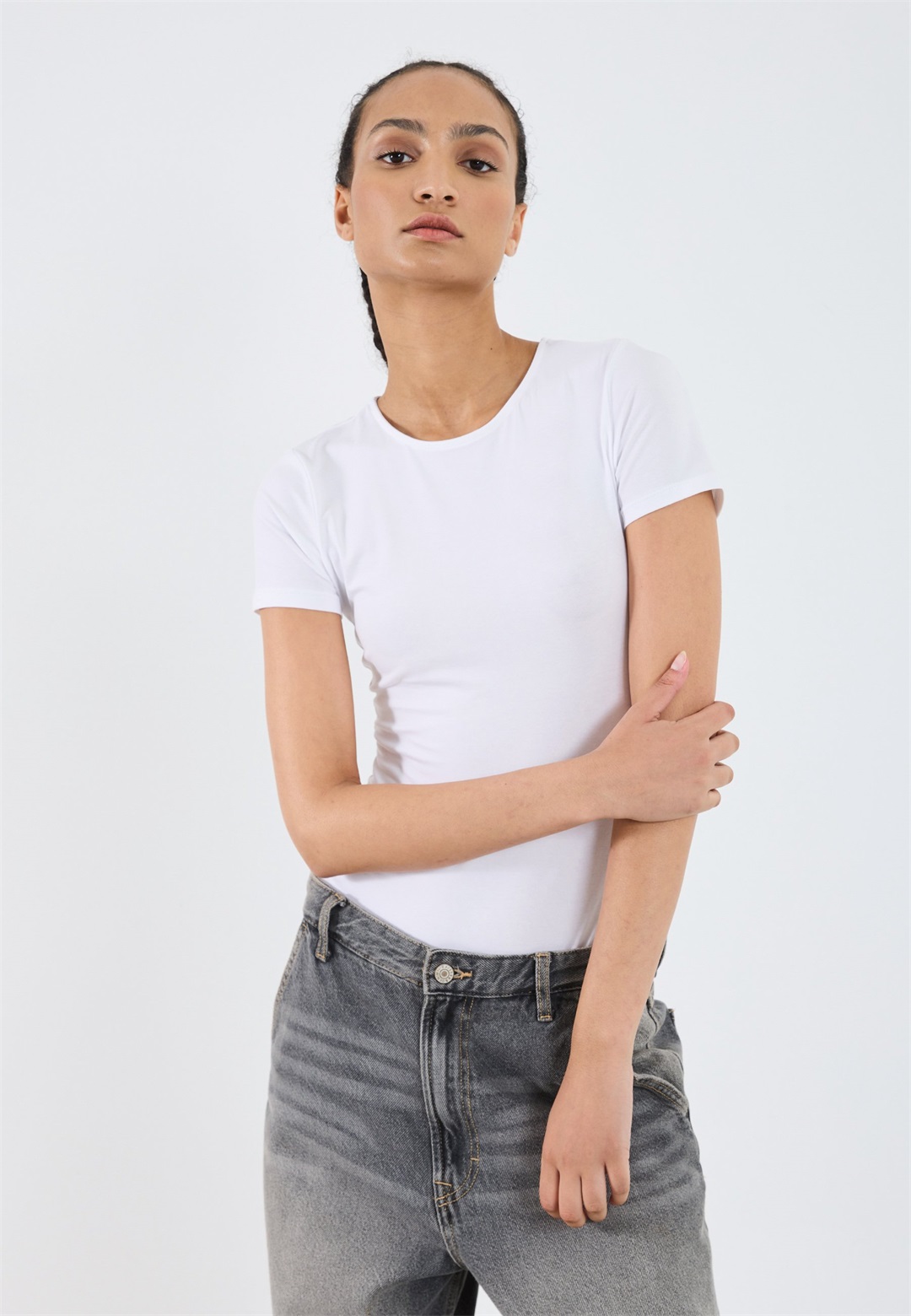Even&Odd 2 PACK - T-Shirt basic - black/white/schwarz