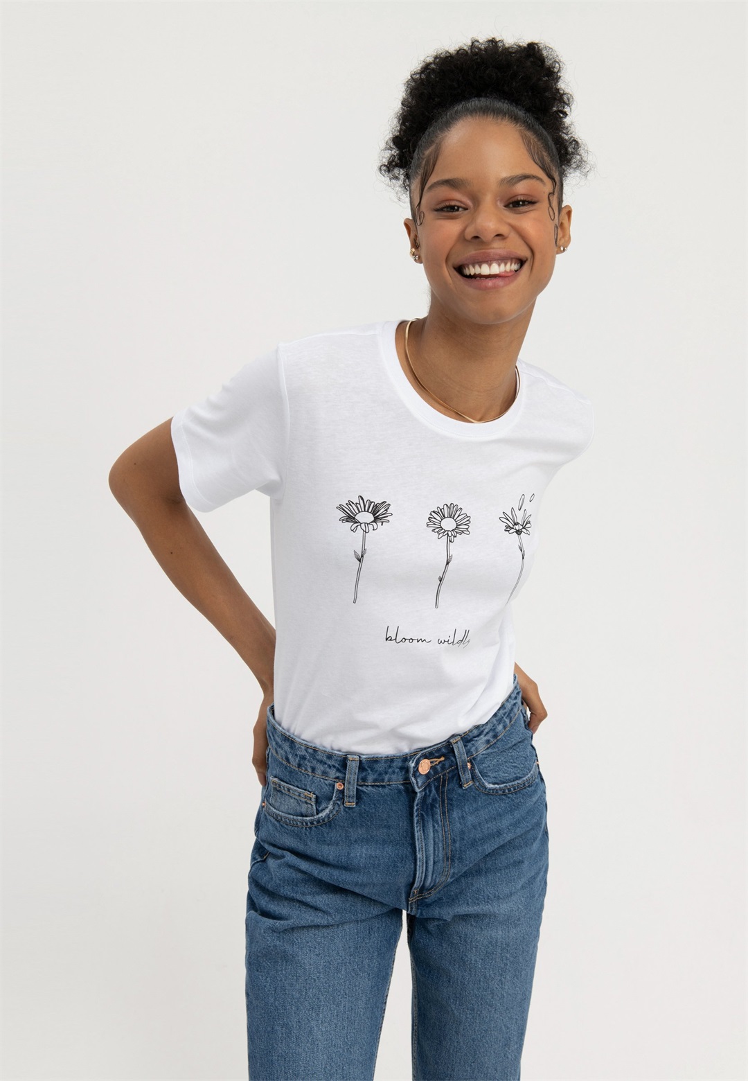 Even&Odd T-Shirt print - white/weiß