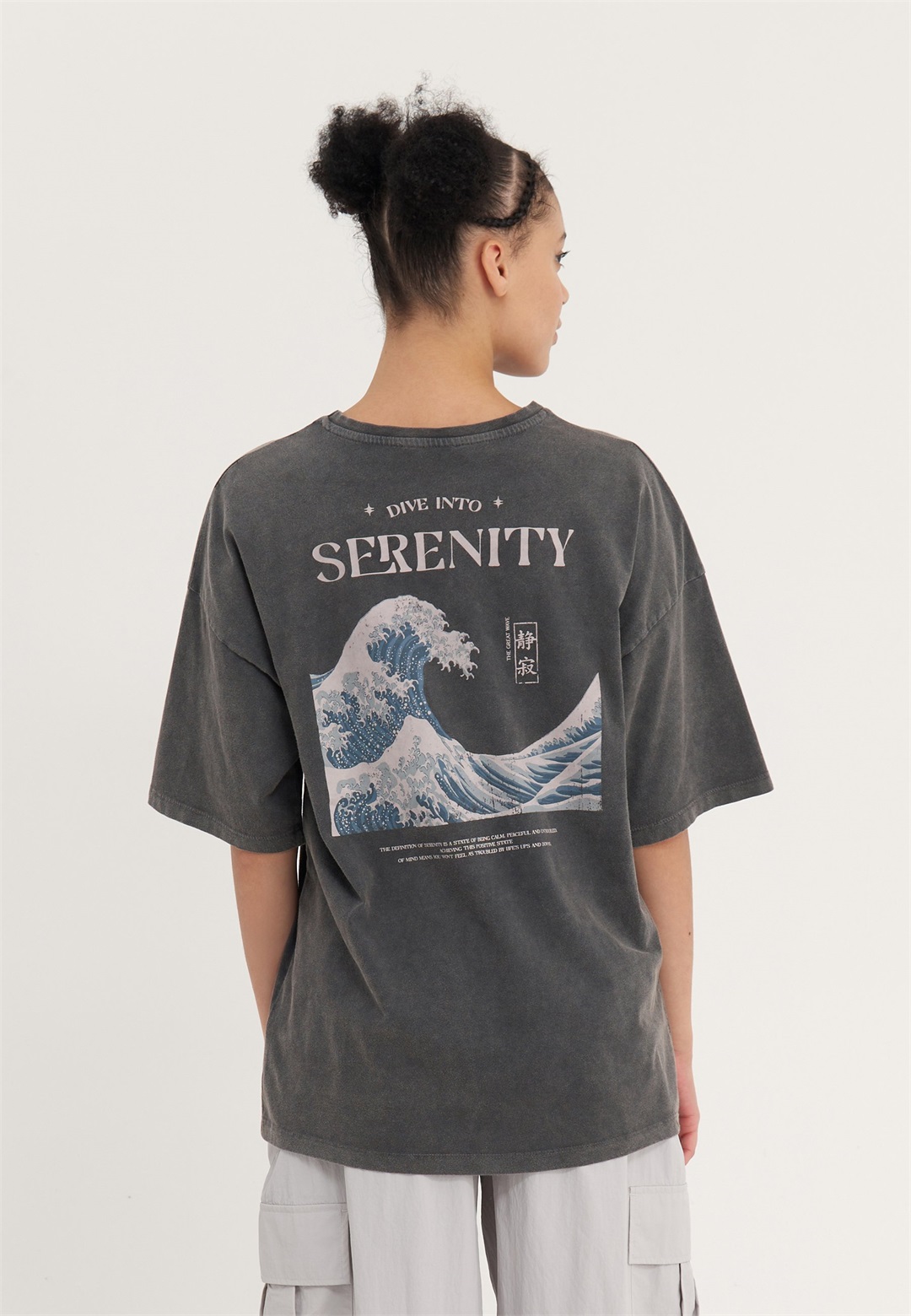 Even&Odd T-Shirt print - anthracite/anthrazit