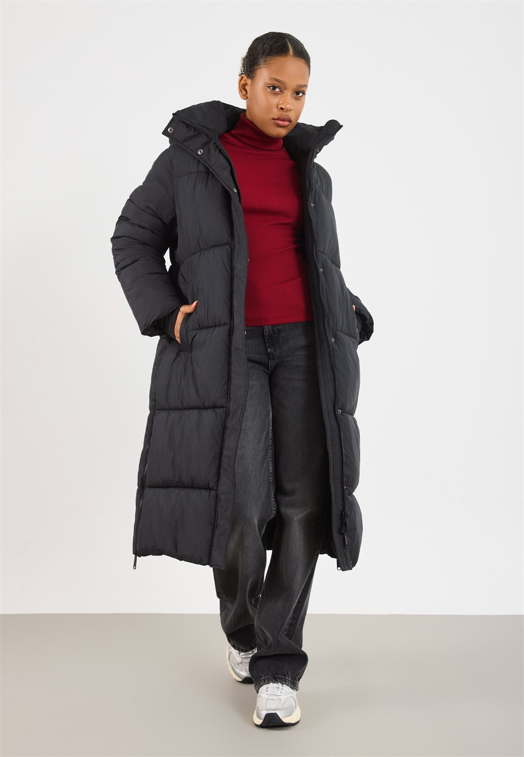 Even&Odd PUFFER - Wintermantel - black/schwarz