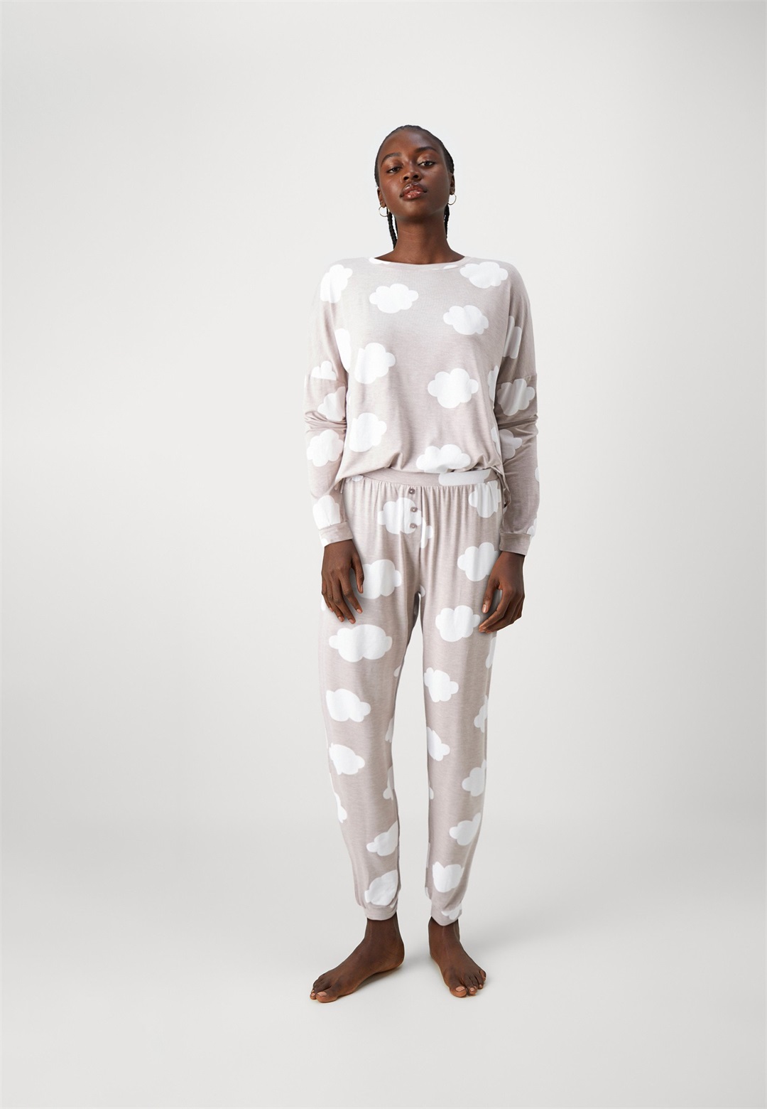 Even&Odd SET - Nachtwäsche Set - mottled beige/beige-meliert