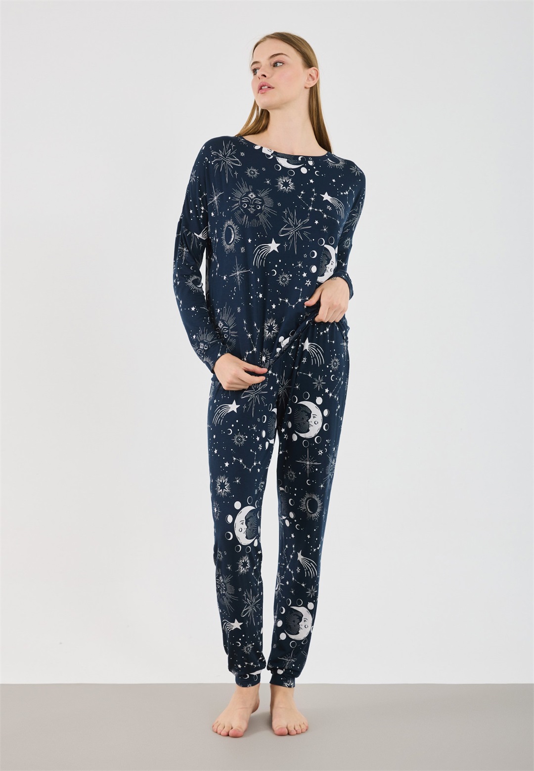 Even&Odd SET - Nachtwäsche Set - navy/dunkelblau