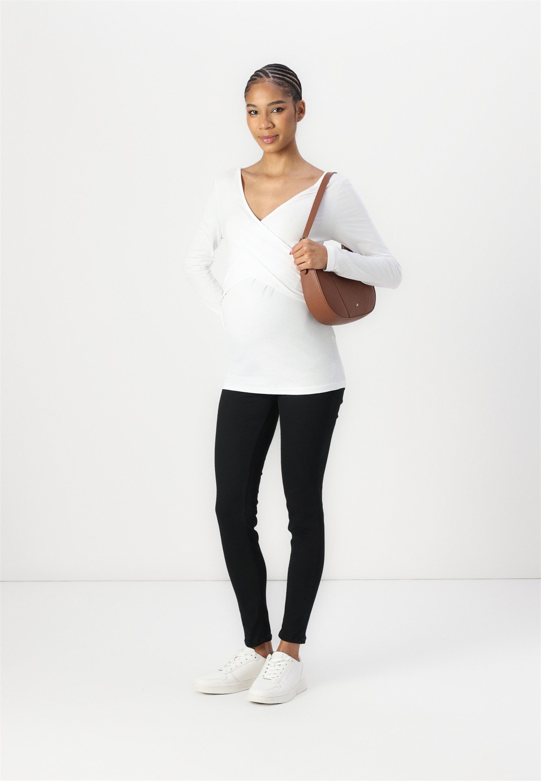 Even&Odd Maternity 2 PACK - Langarmshirt - black/white/schwarz