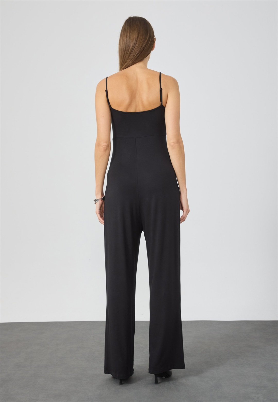 Anna Field MAMA STRAPPY WIDE LEG - Jumpsuit - black/schwarz