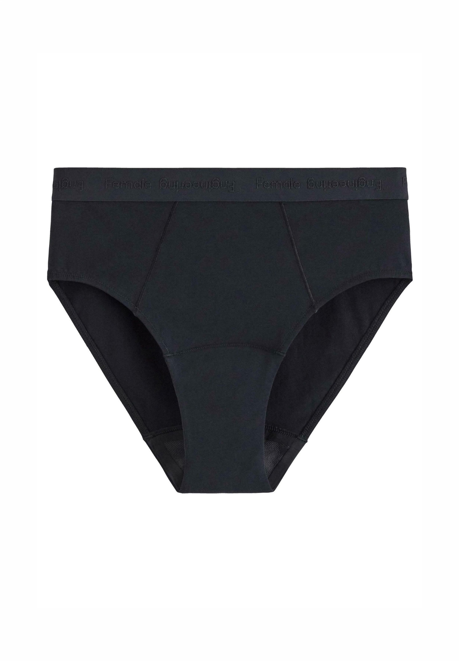 Female Engineering ABSORBENCY - HIGH WAIST - Menstruationsunterwäsche - black/schwarz