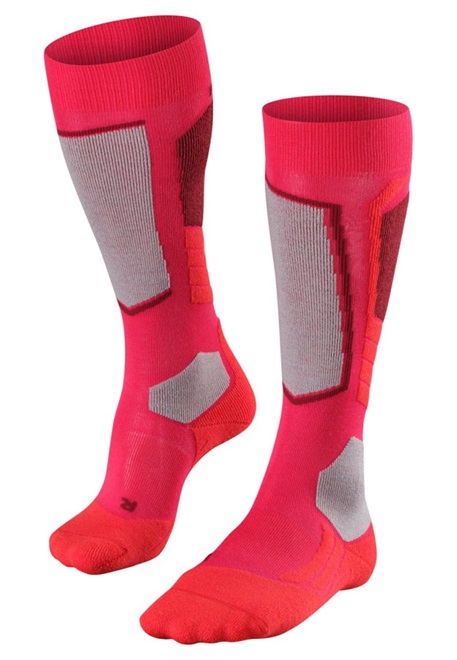 FALKE SK2 WOOL SKIING MEDIUM CUSHIONING - Kniestrümpfe - neon pink/neonpink