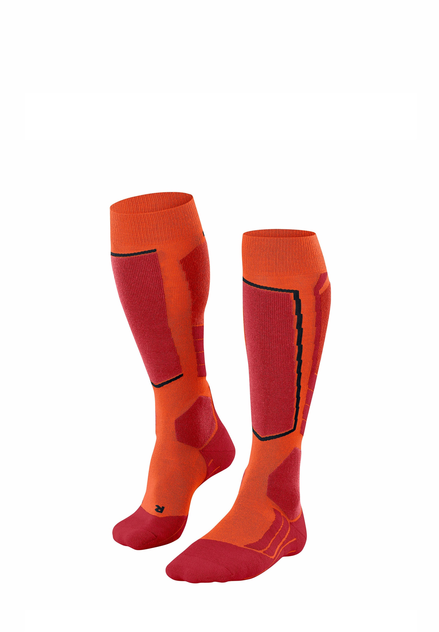 FALKE SK2 WOOL SKIING MEDIUM CUSHIONING - Kniestrümpfe - flash orange/orange