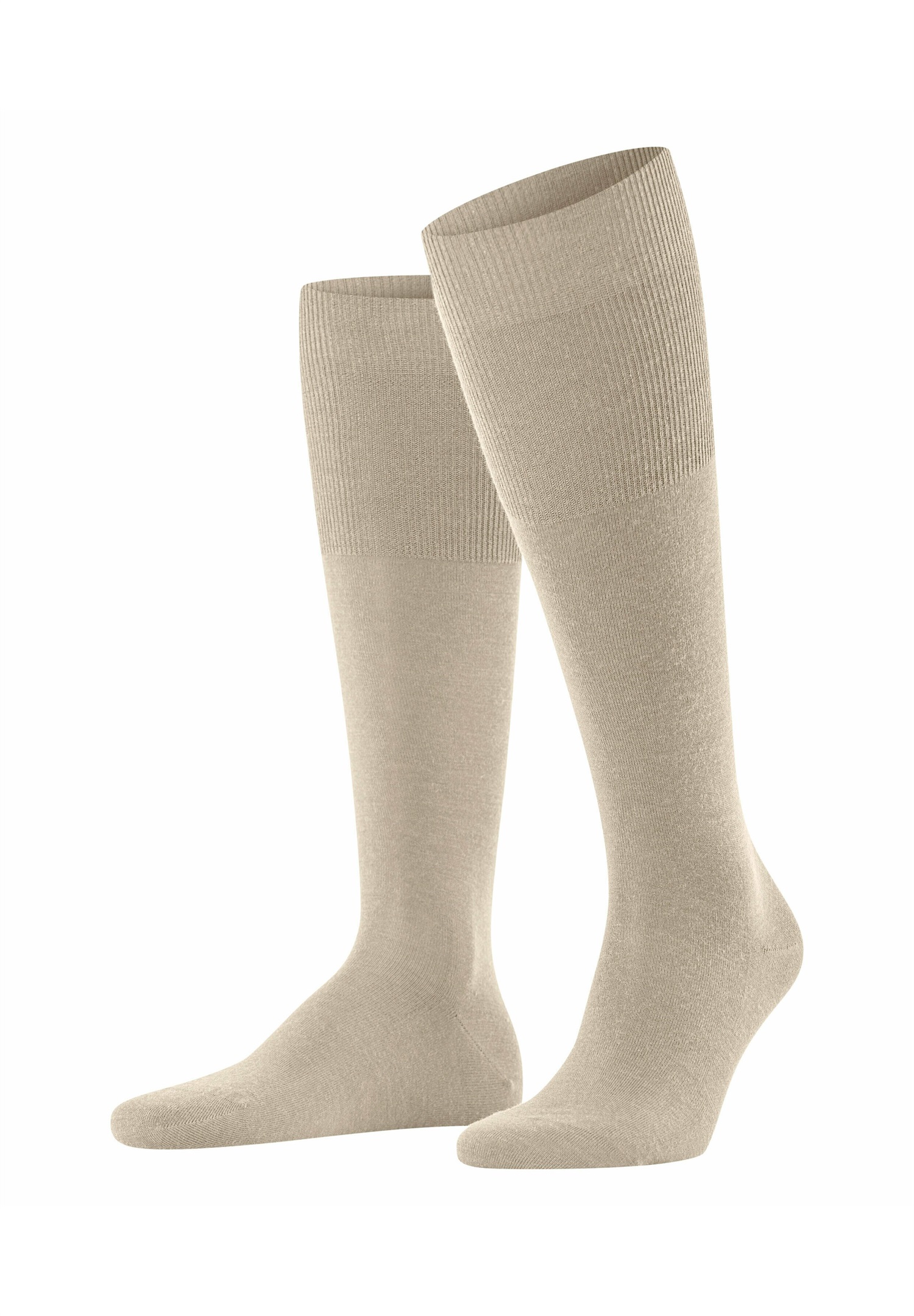 FALKE AIRPORT - Kniestrümpfe - beige mel/beige-meliert