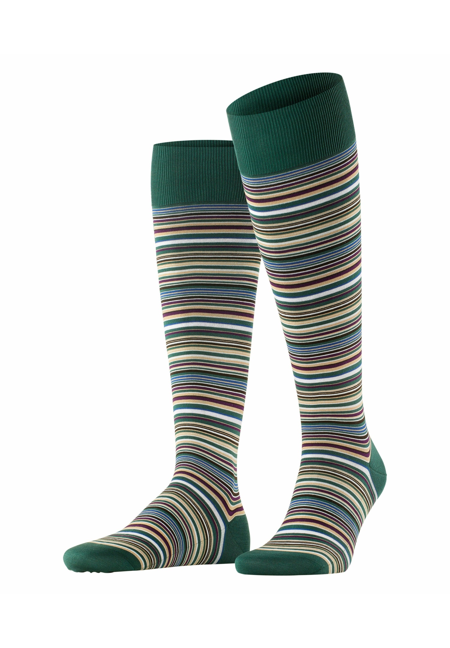 FALKE MICROBLOCK - Kniestrümpfe - hunter green/dunkelgrün