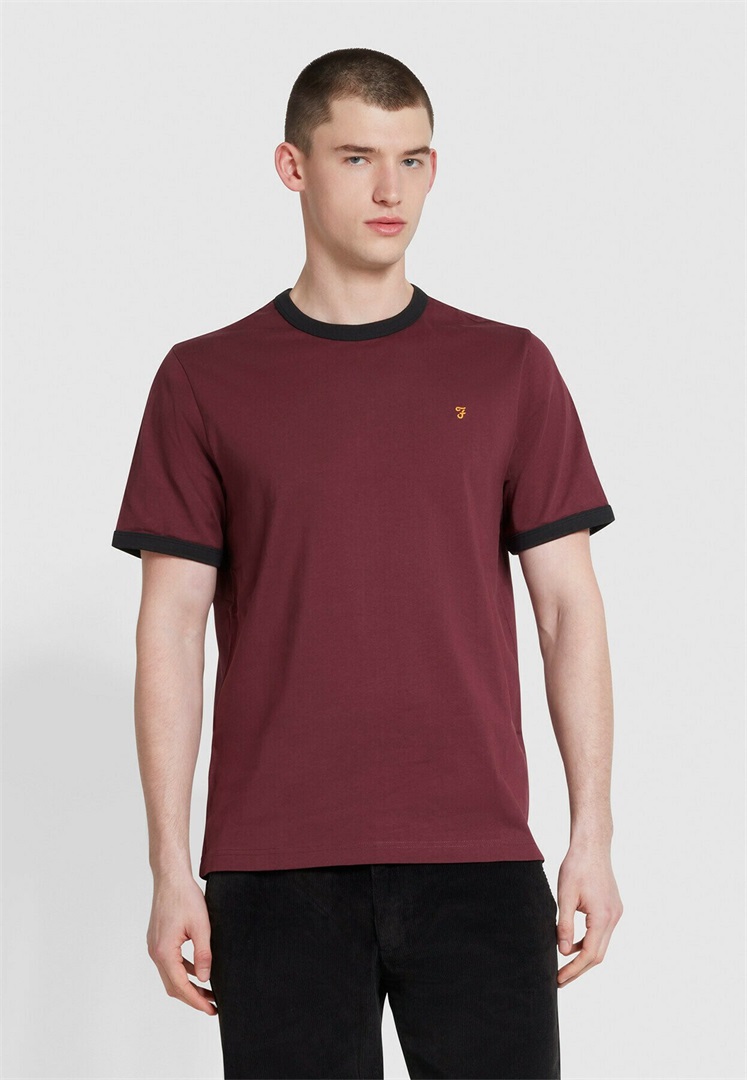 Farah GROVES RINGER - T-Shirt basic - farah red/rot