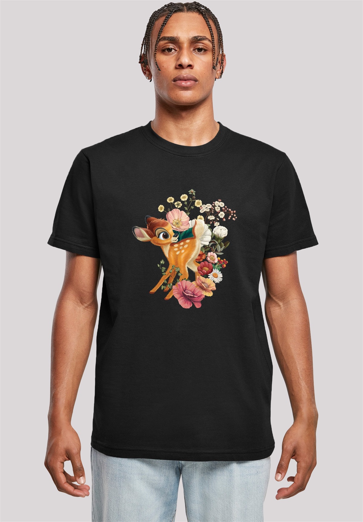 F4NT4STIC DISNEY BAMBI MEADOW - T-Shirt print - black/schwarz