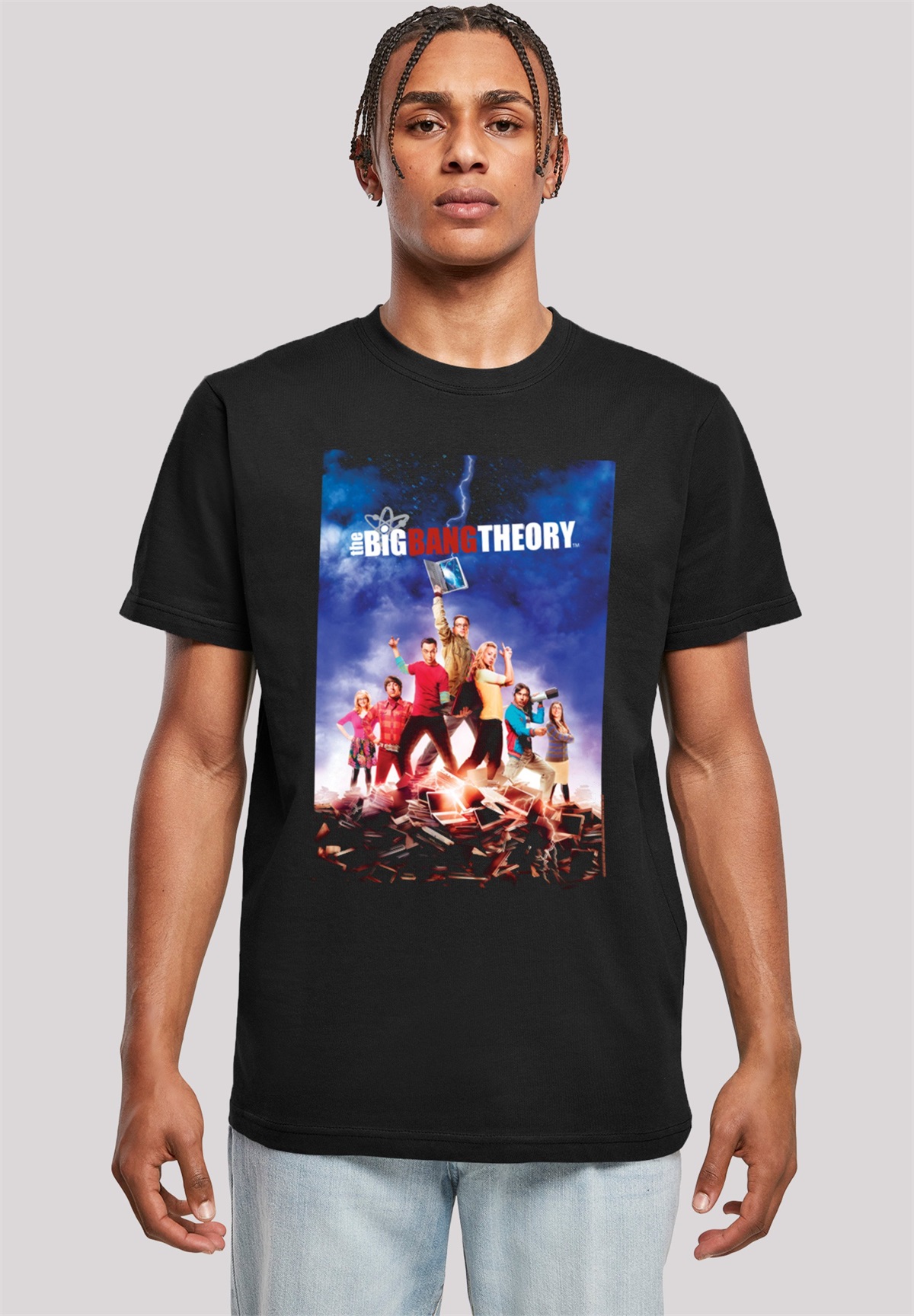F4NT4STIC BIG BANG THEORY TV SERIE CHARACTER POSTER - T-Shirt print - black/schwarz