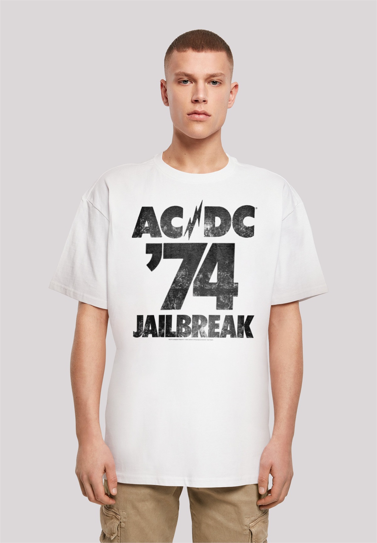 F4NT4STIC ACDC ROCK BAND SHIRT JAILBREAK - T-Shirt print - white/weiß