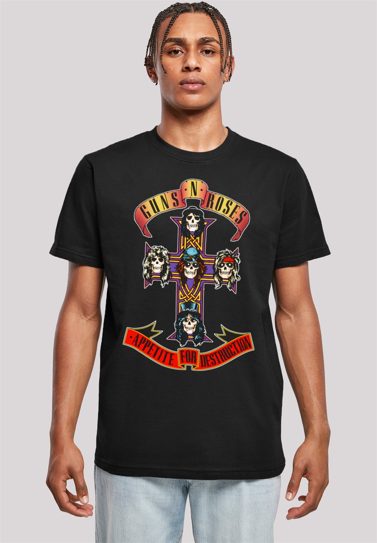 F4NT4STIC GUNS N ROSES BAND APPETITE FOR DESTRUCTION - T-Shirt print - black/schwarz