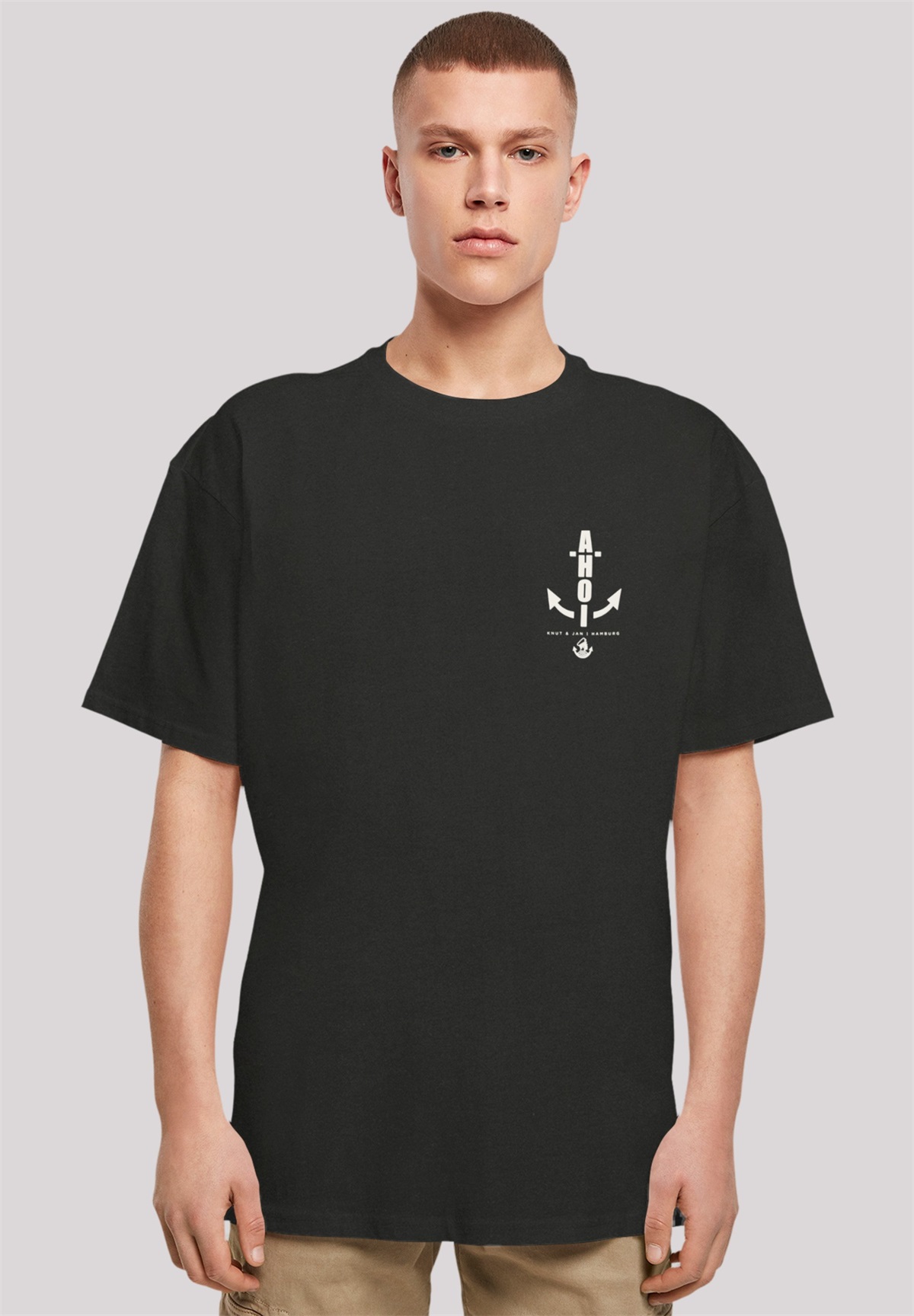 F4NT4STIC AHOI ANKER KNUT & JAN HAMBURG - T-Shirt print - schwarz
