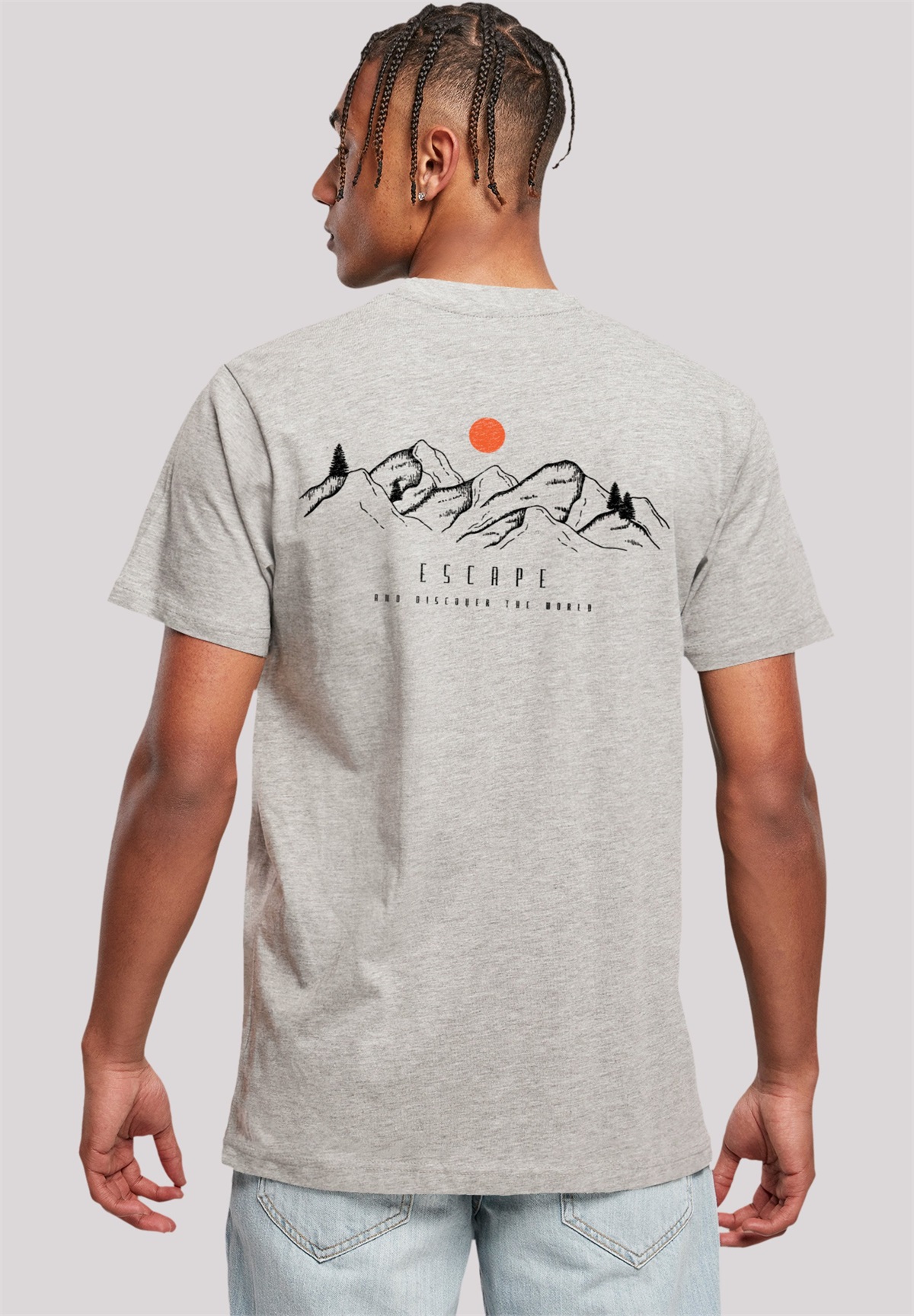F4NT4STIC DISCOVER THE WORLD - T-Shirt print - heather grey/grau