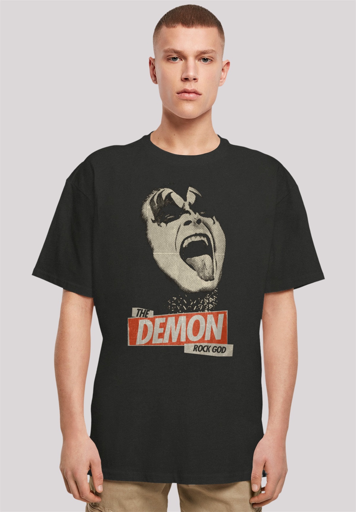 F4NT4STIC KISS HARD ROCK DEMON - T-Shirt print - schwarz