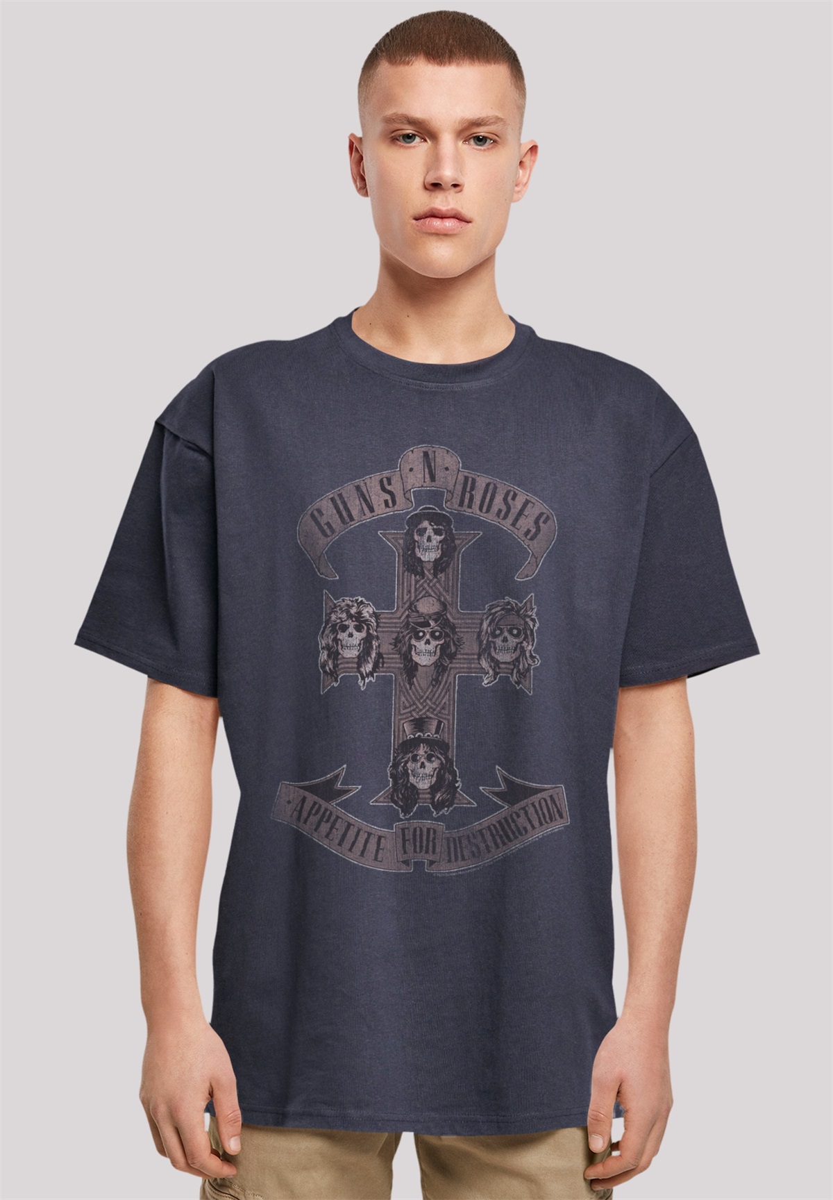 F4NT4STIC GUNS 'N' ROSES HARD ROCK MUSIK BAND - T-Shirt print - navy/dunkelblau