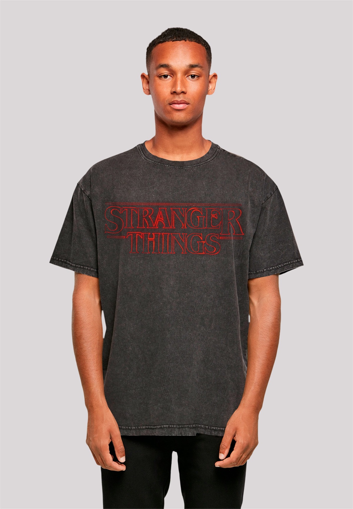F4NT4STIC STRANGER THINGS GLOW LOGO NETFLIX TV SERIES - T-Shirt print - schwarz
