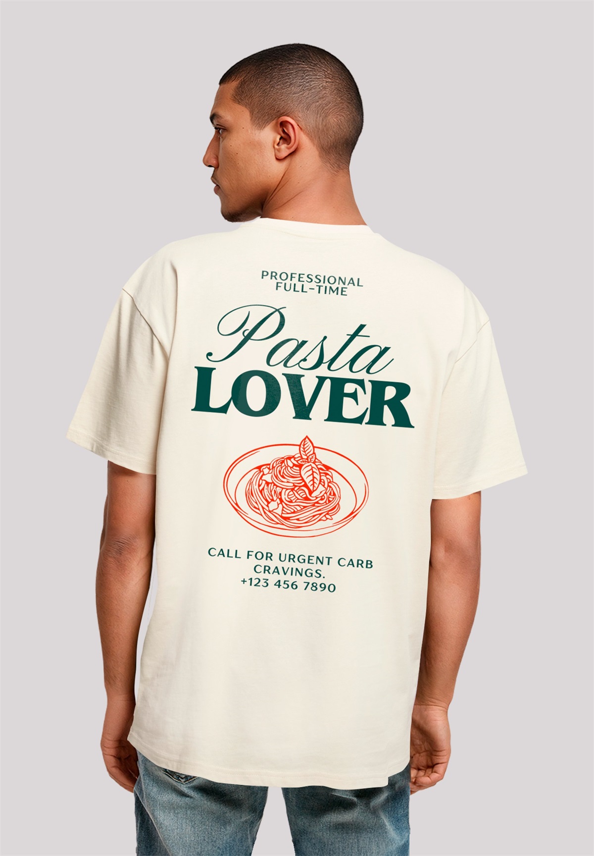F4NT4STIC PASTA LOVER - T-Shirt print - sand