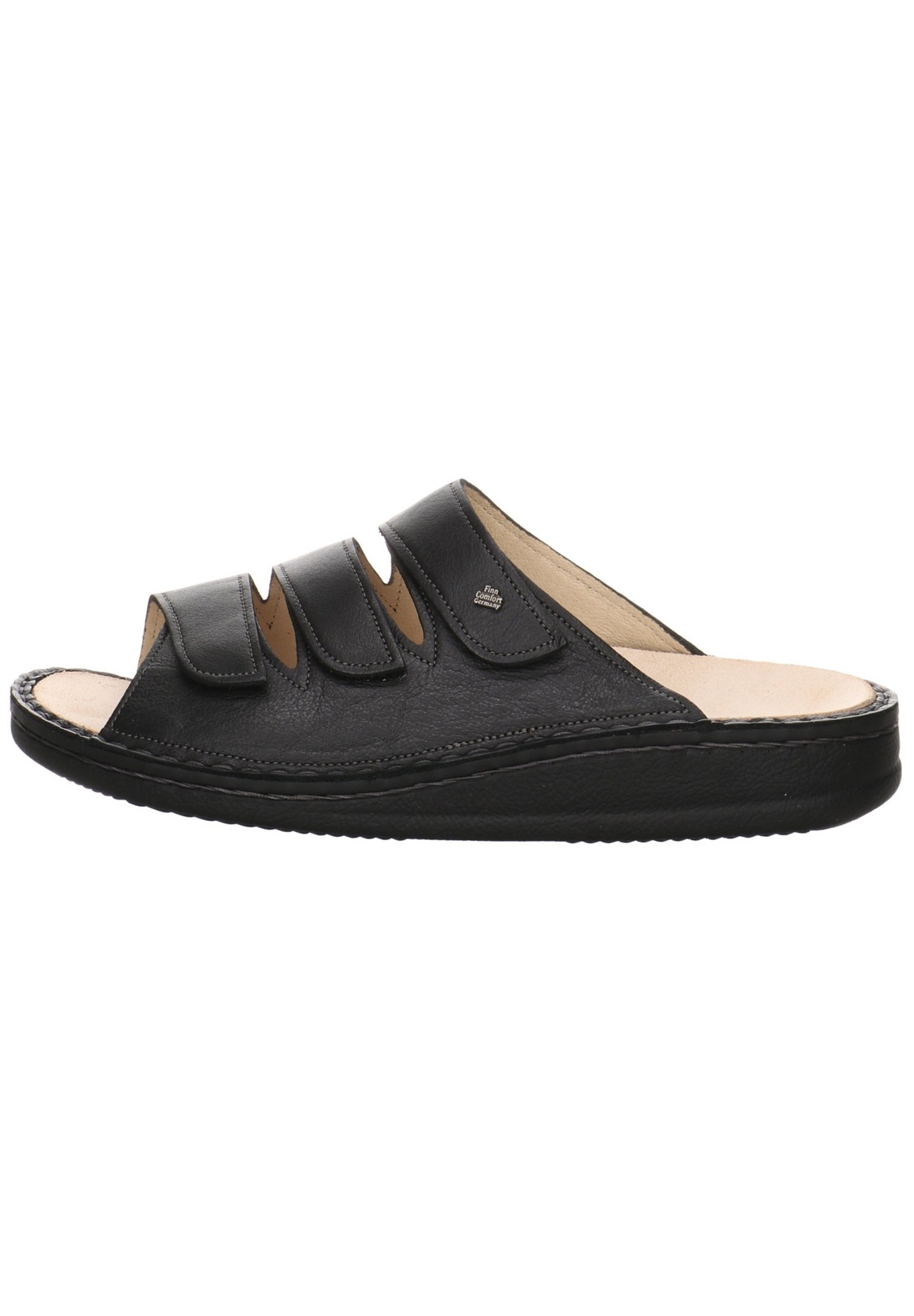 Finn Comfort KORFU - Pantolette flach - black/schwarz