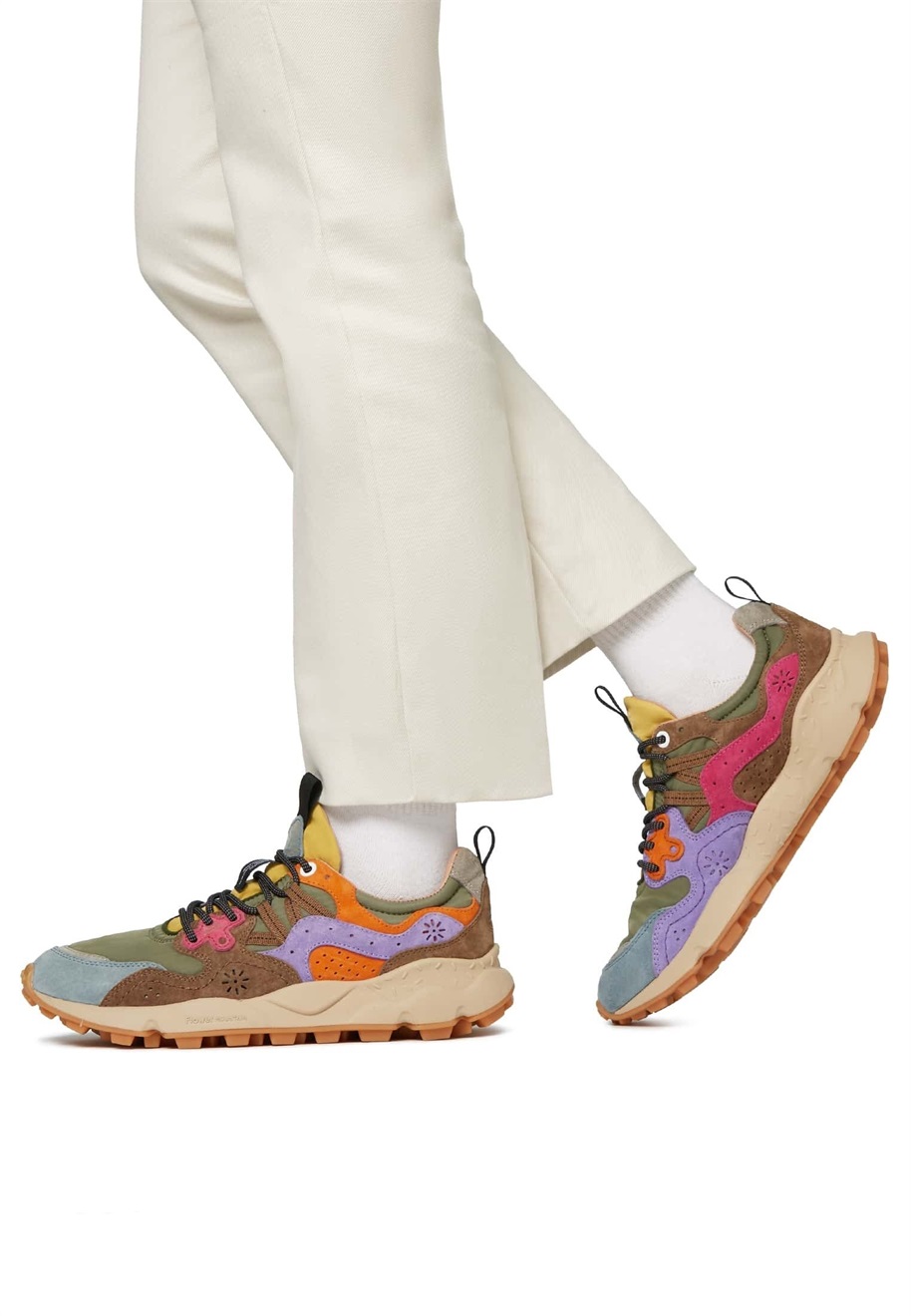 Flower Mountain YAMANO - Sneaker low - militärgrüne/mehrfarbig